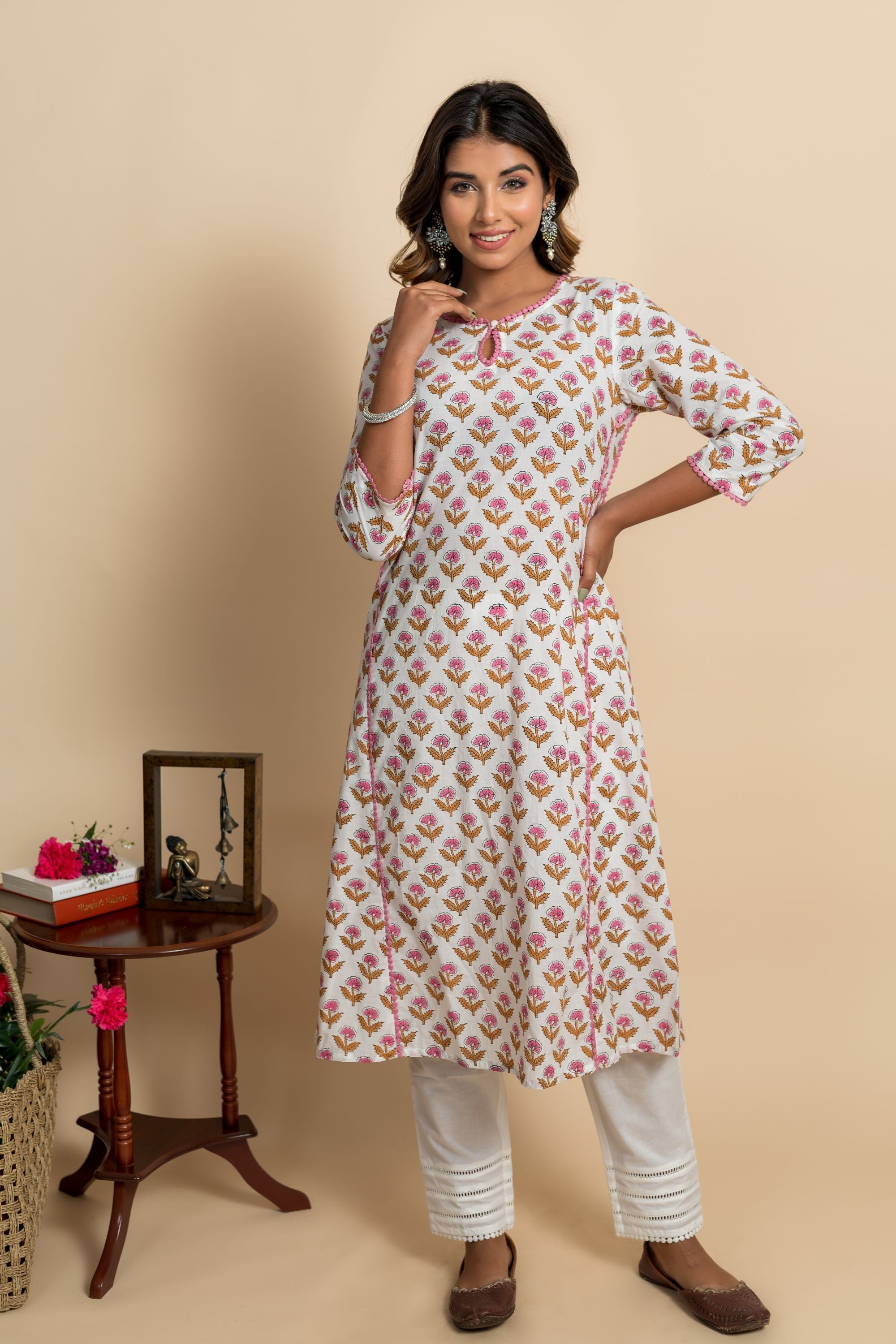 Pink Azalea Aline Kurta