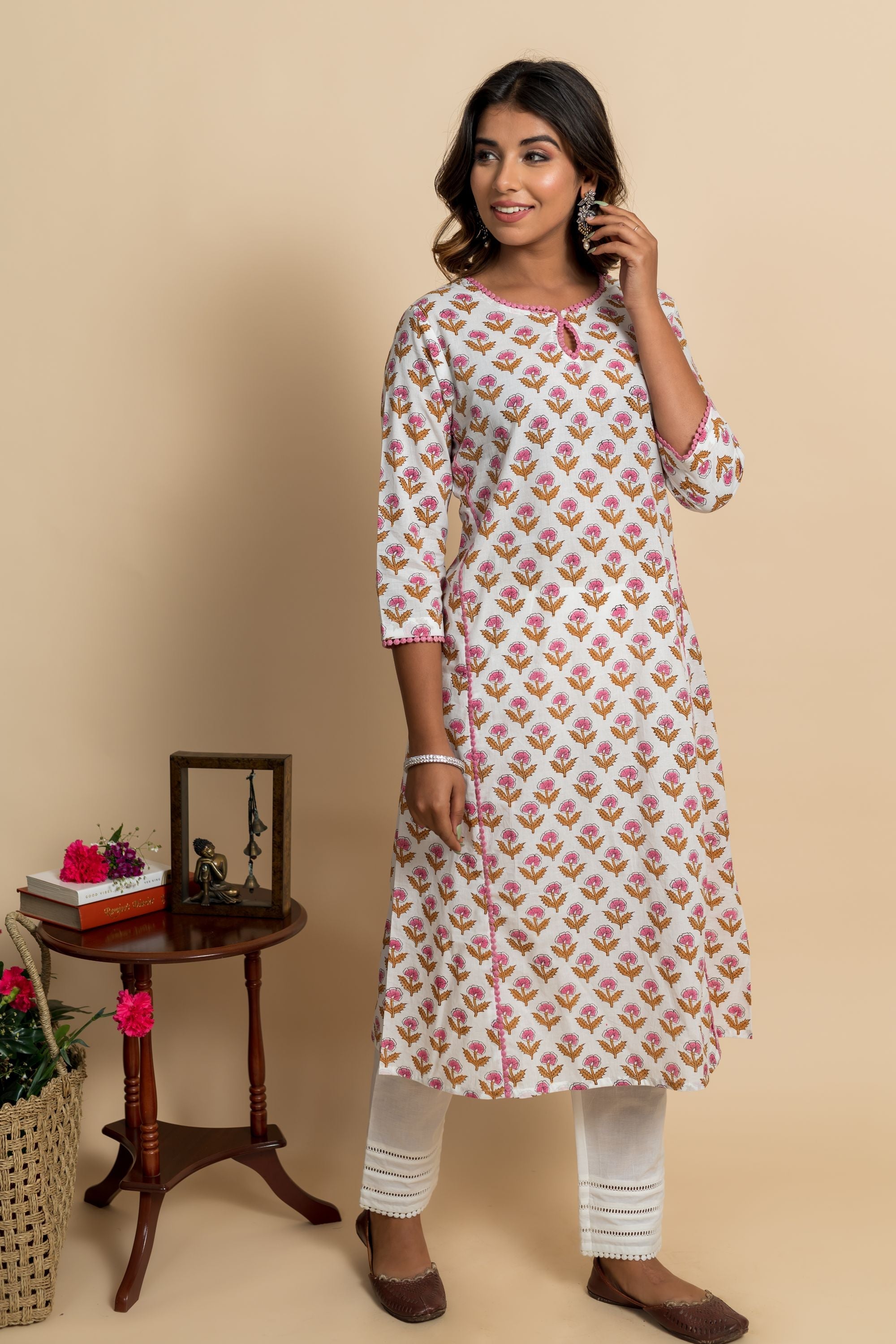 Pink Azalea Aline Kurta