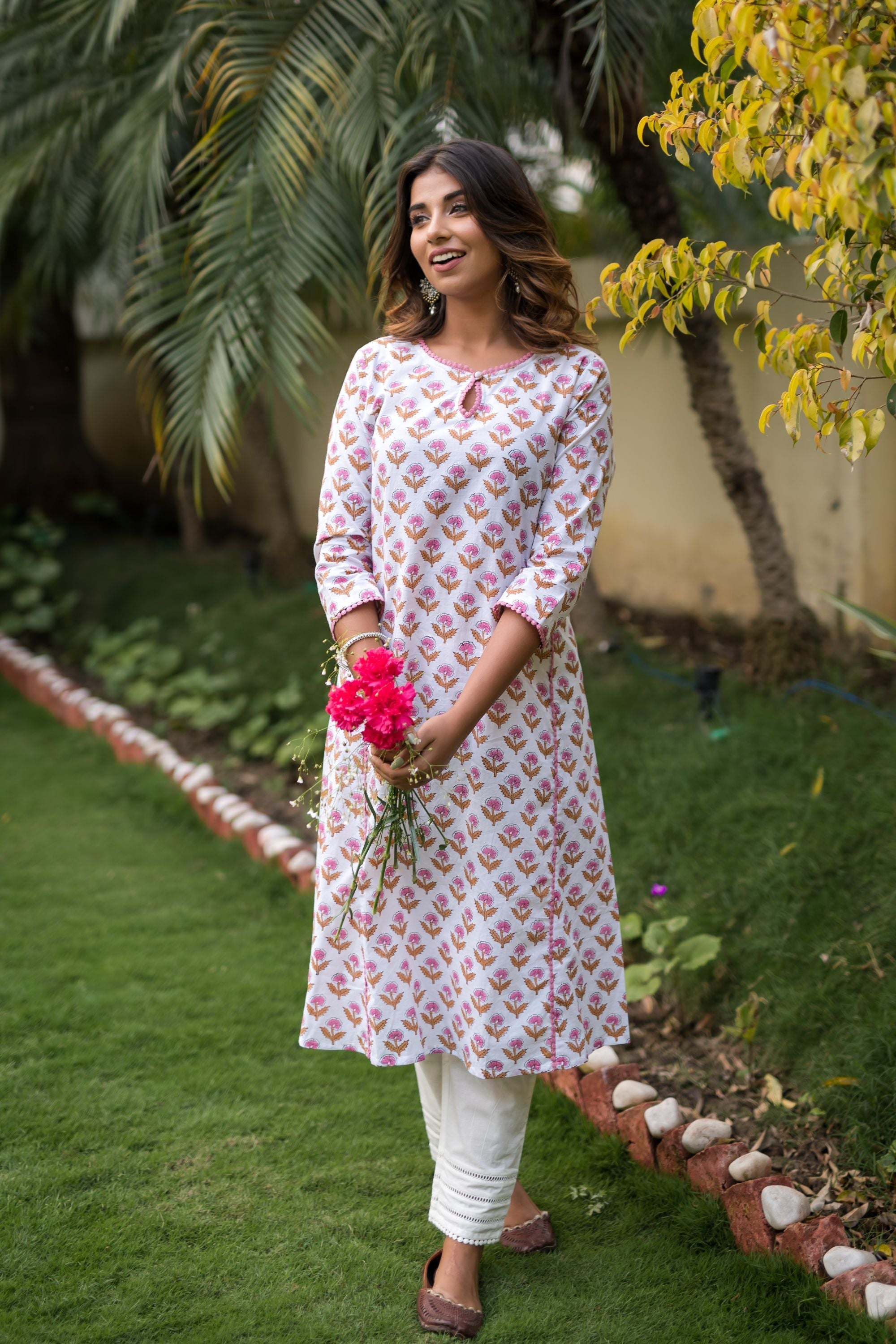 Pink Azalea Aline Kurta