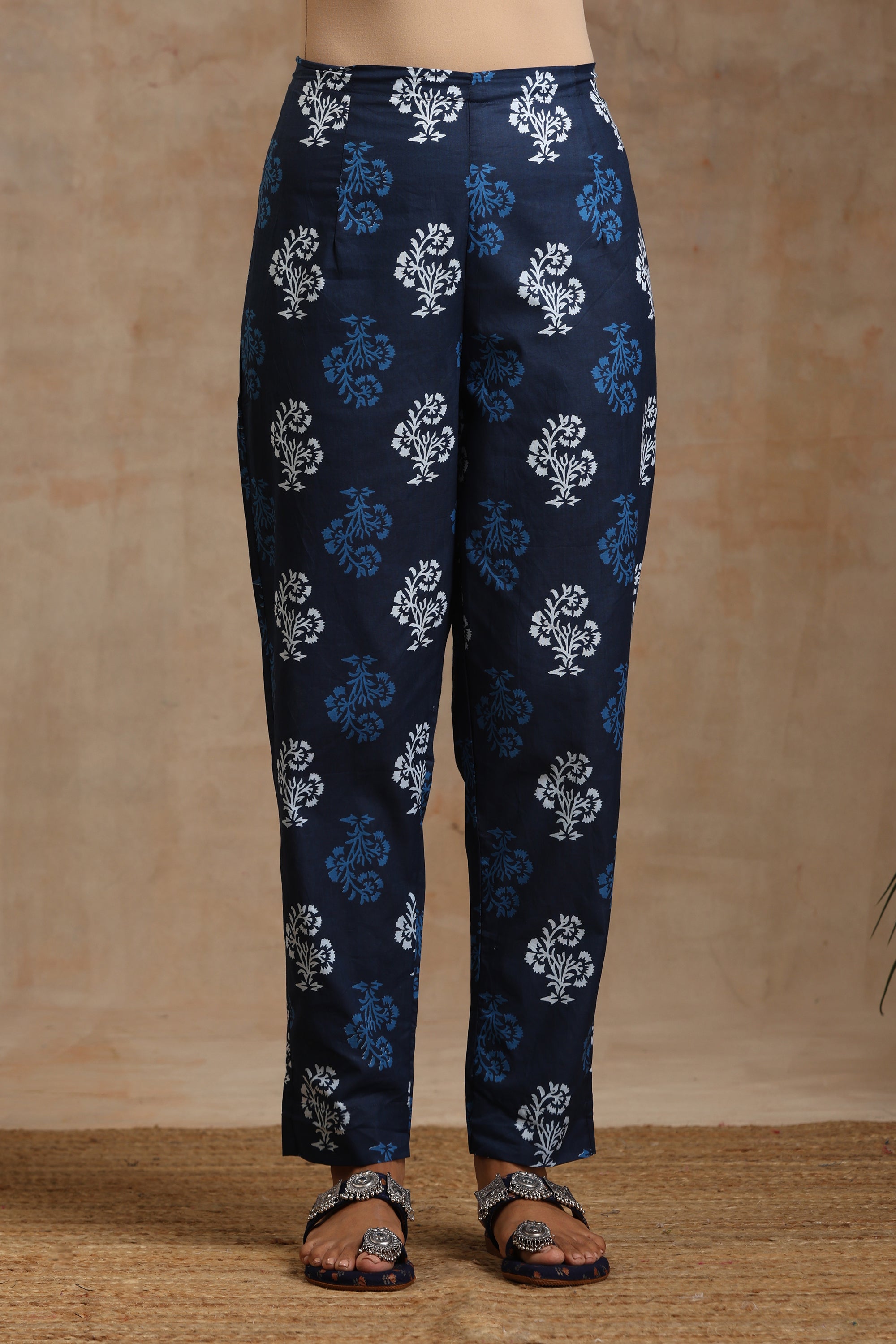 Navy Blue Motifs Co-ord Set