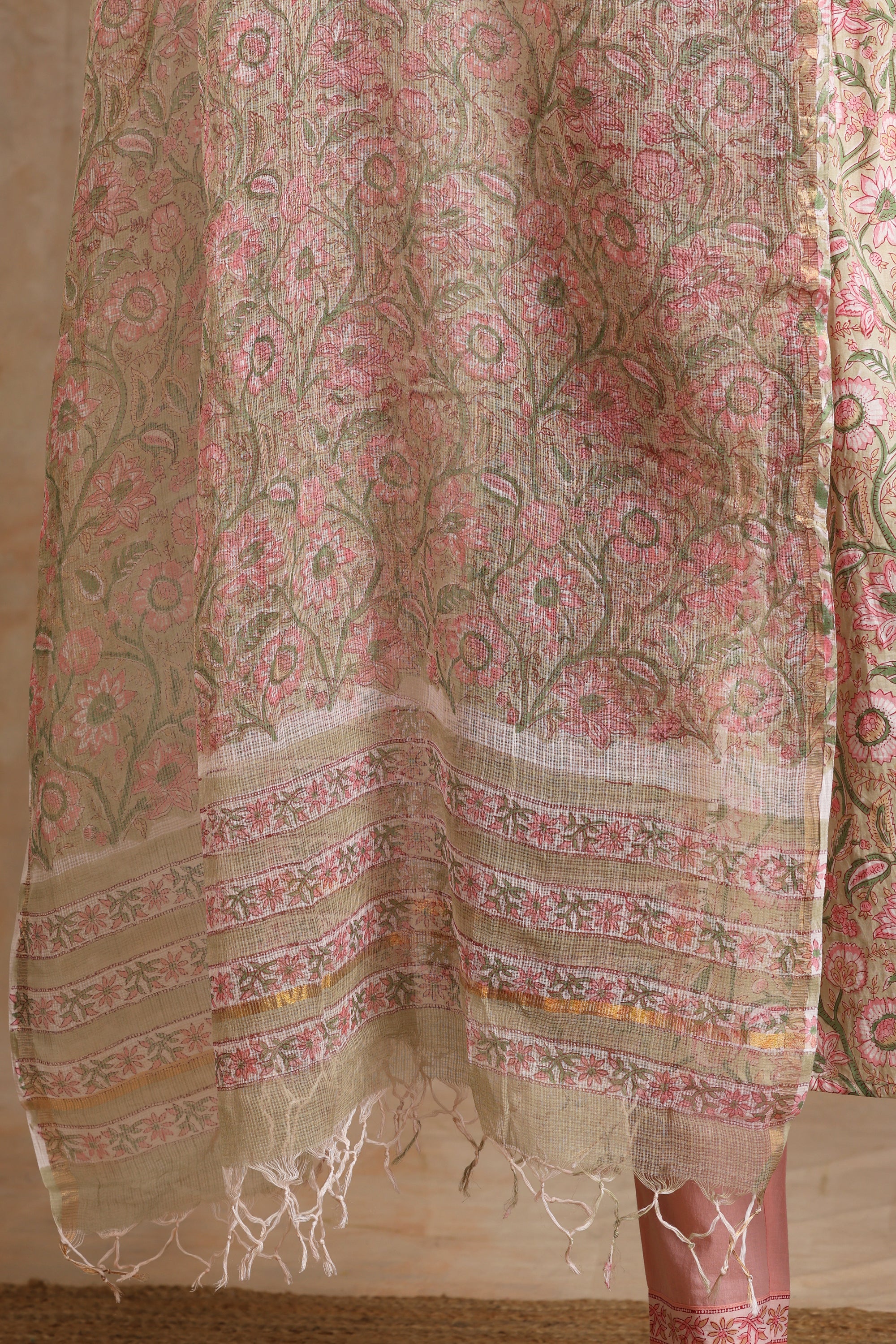 Pink Gardenia Embroidered Kurta Set of 3