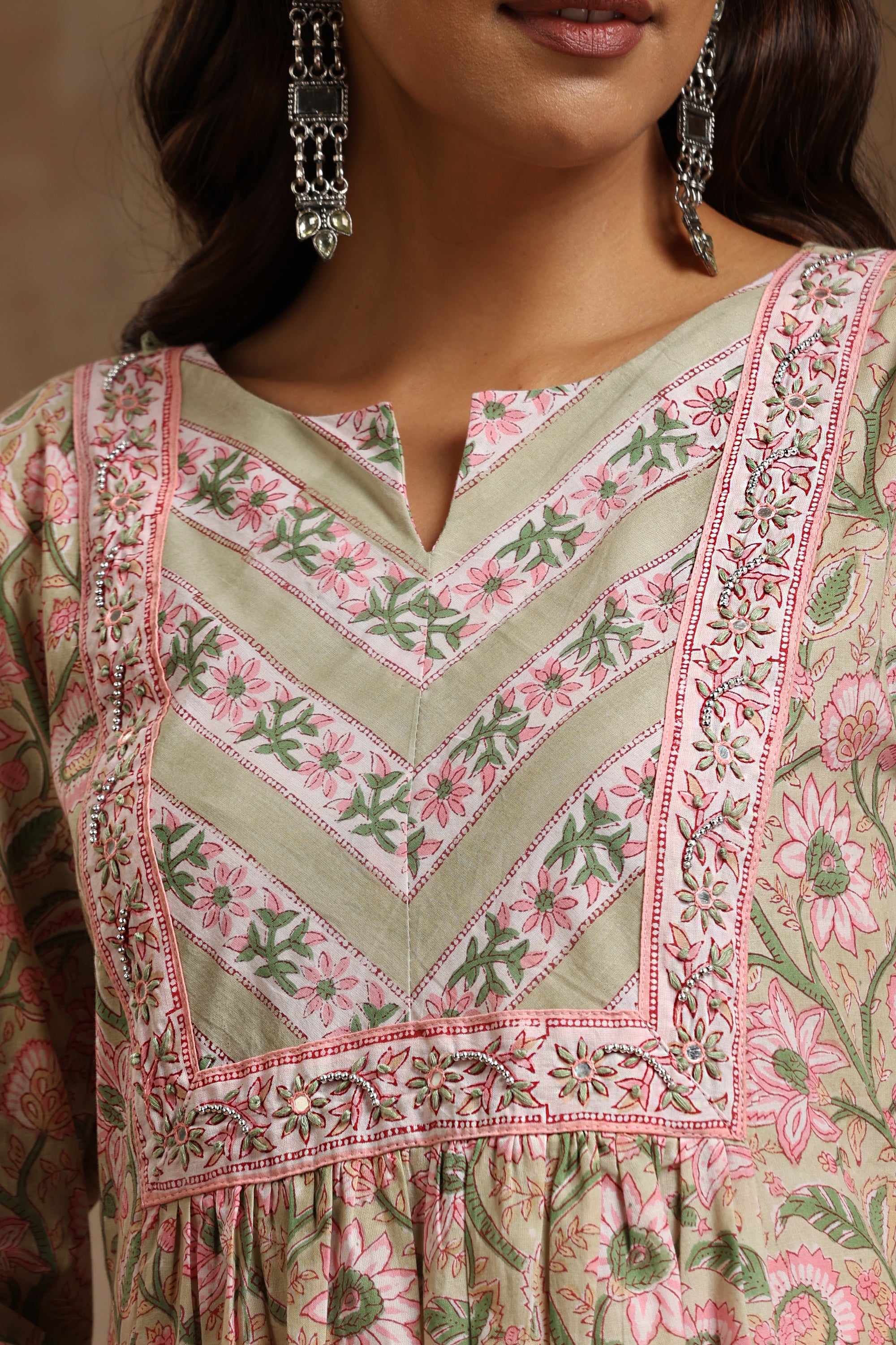 Pink Gardenia Embroidered Kurta Set of 3