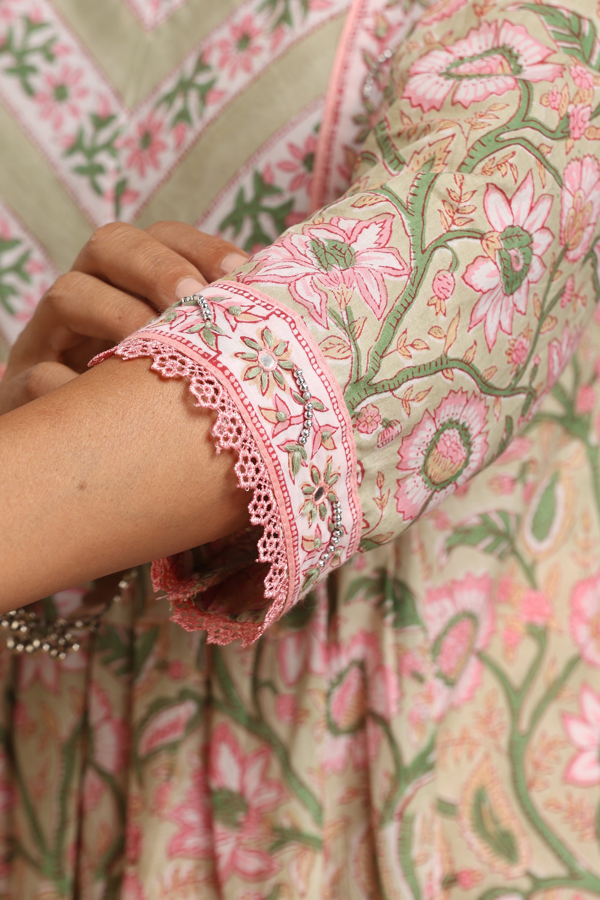 Pink Gardenia Embroidered Kurta Set of 3