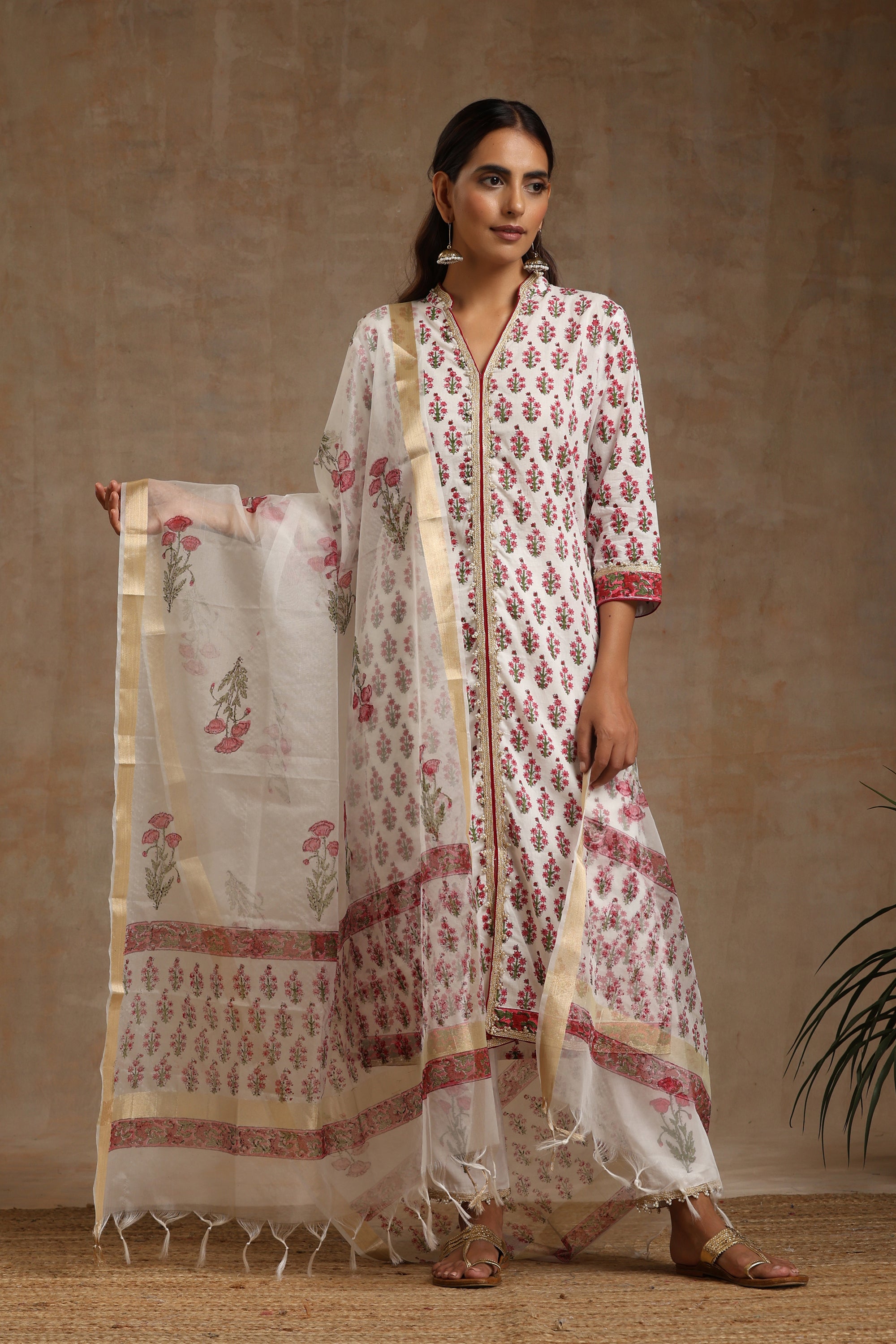 Pink Poppy Kurta Set of 3