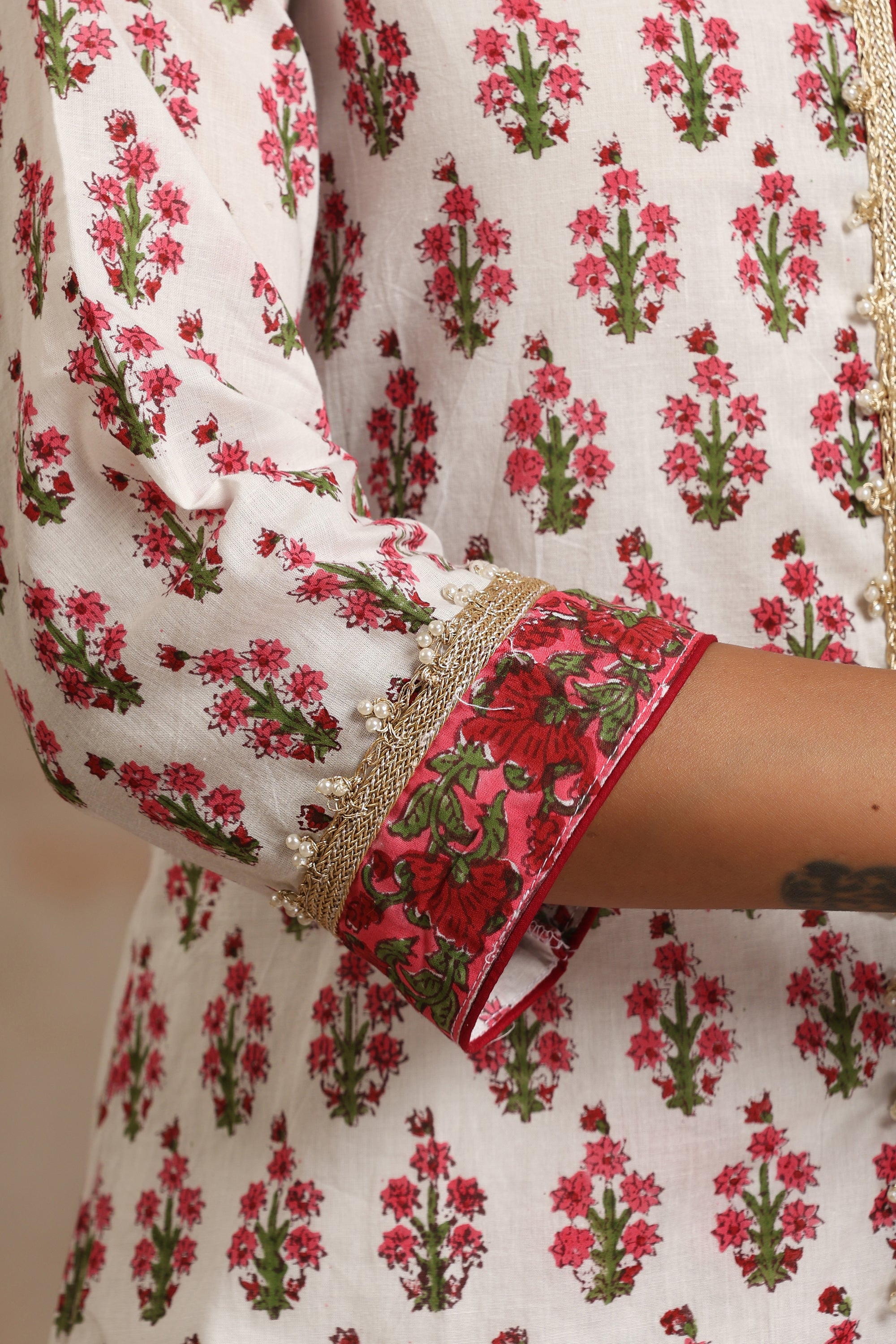 Pink Poppy Kurta Set of 3