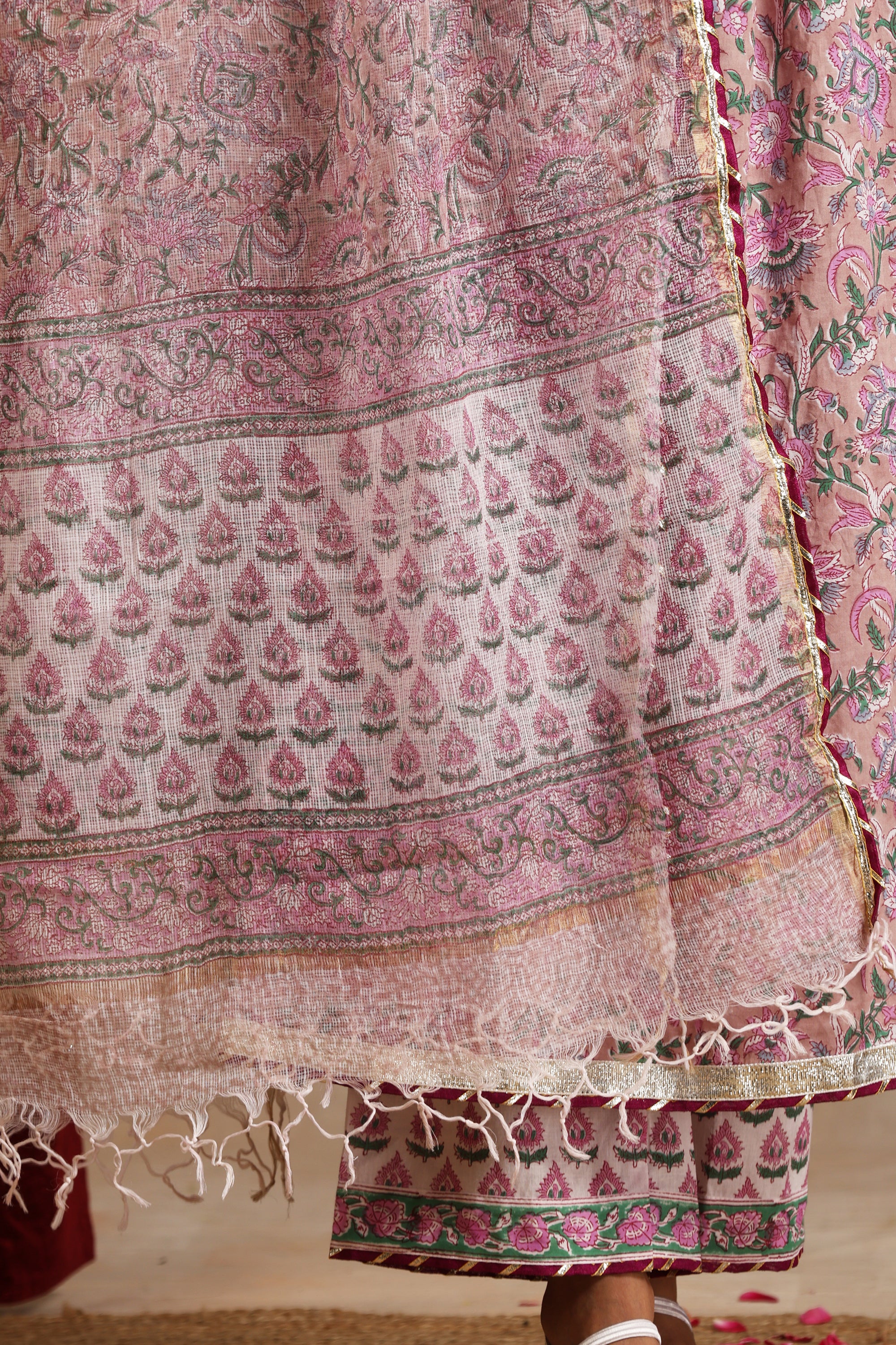 Lilac Bloom Embroidered Kurta Set of 3