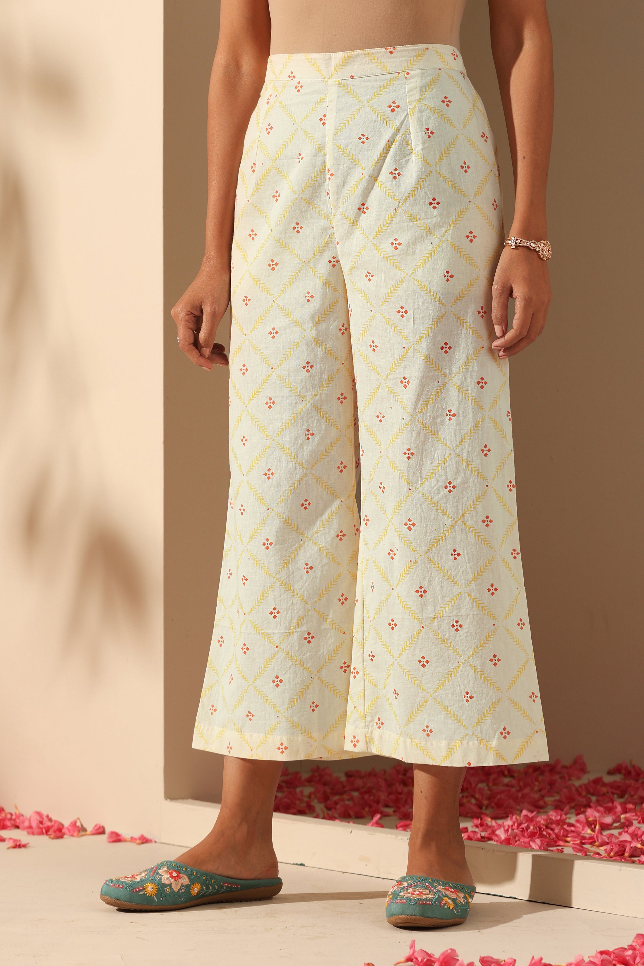 Pistachio Green Embroidered Chanderi Kurta Set of 3