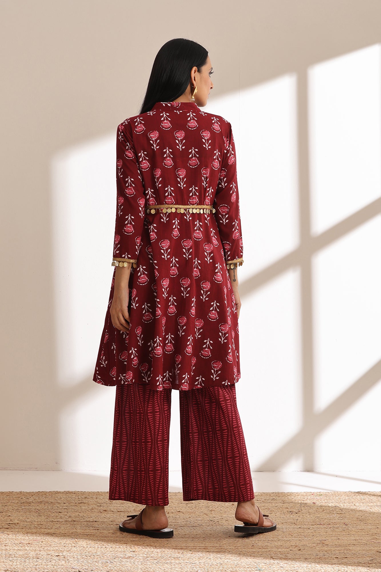 Garnet Rose Kurta Set of 2