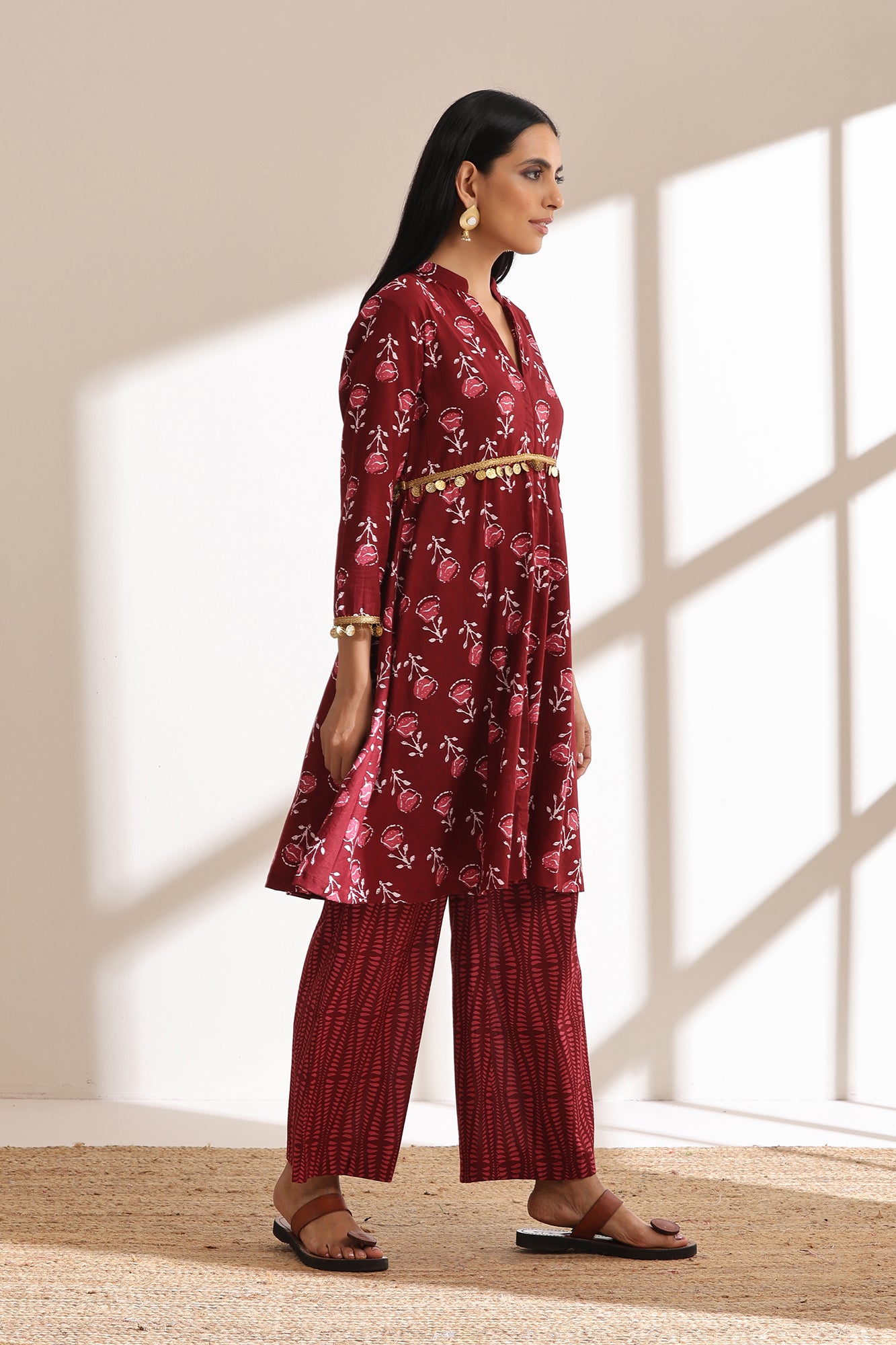 Garnet Rose Kurta Set of 2