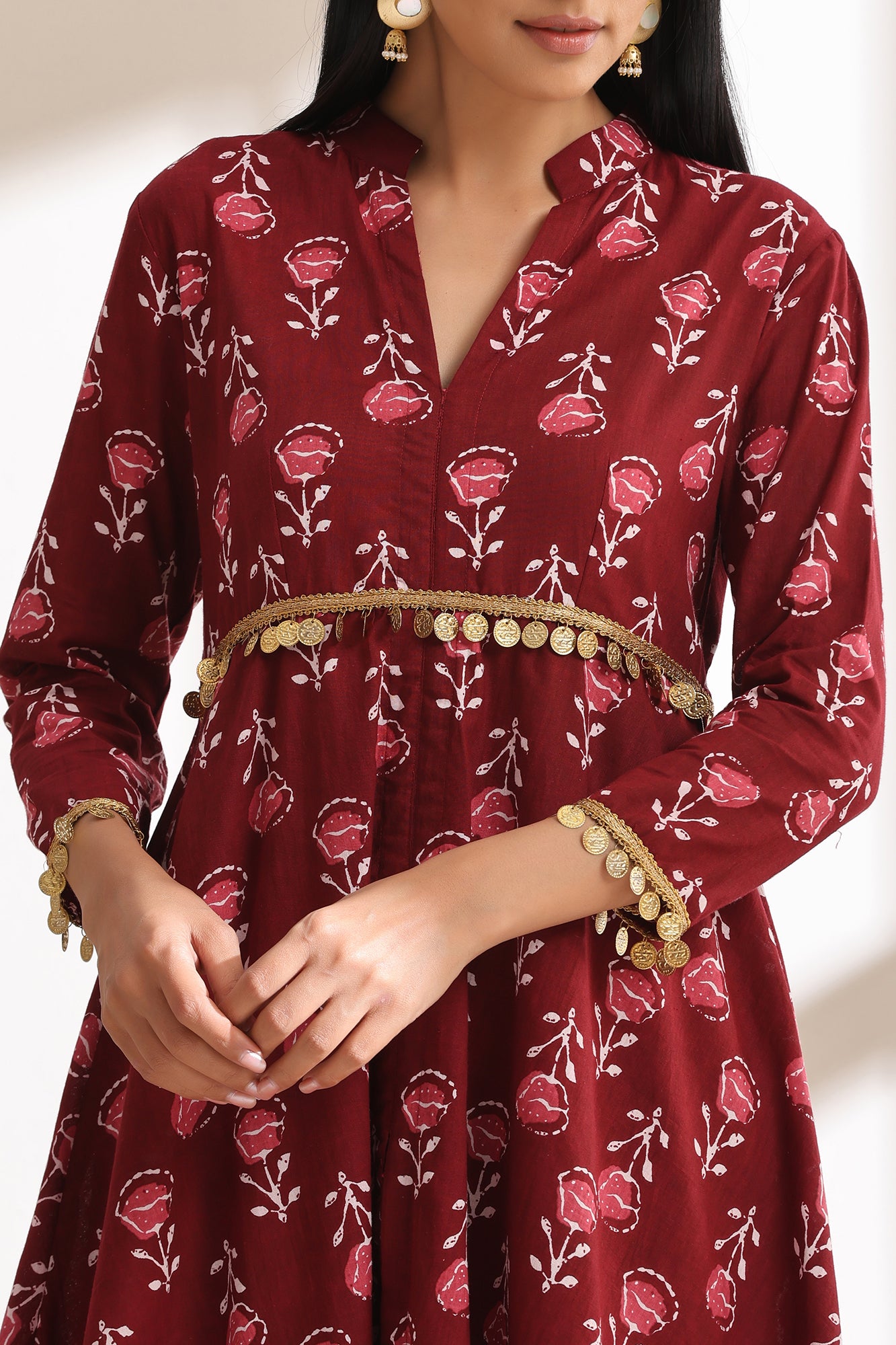 Garnet Rose Kurta Set of 2