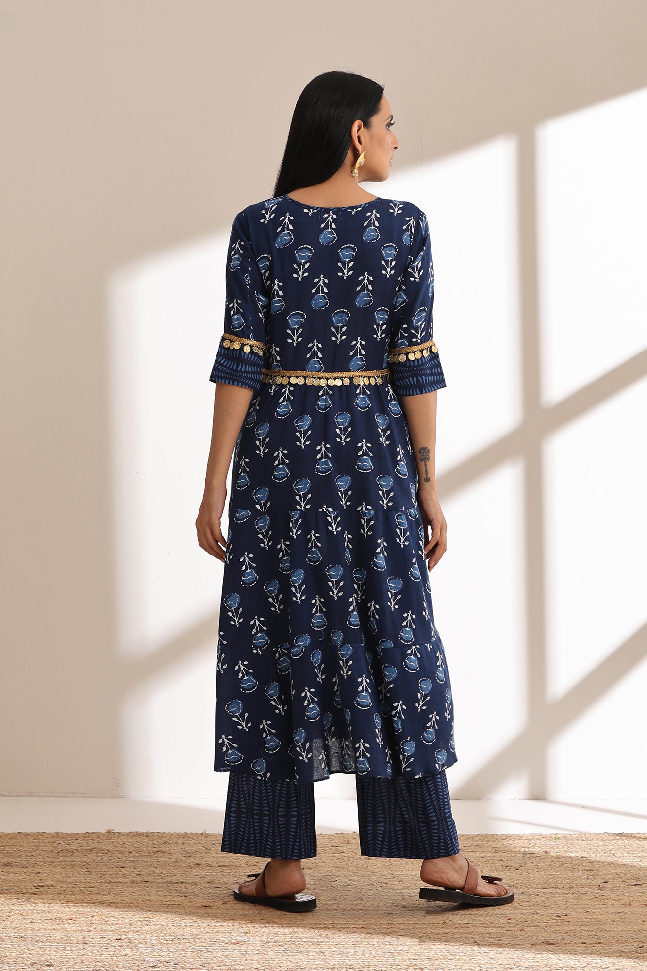 Lapis Blue Rose Kurta Set of 2