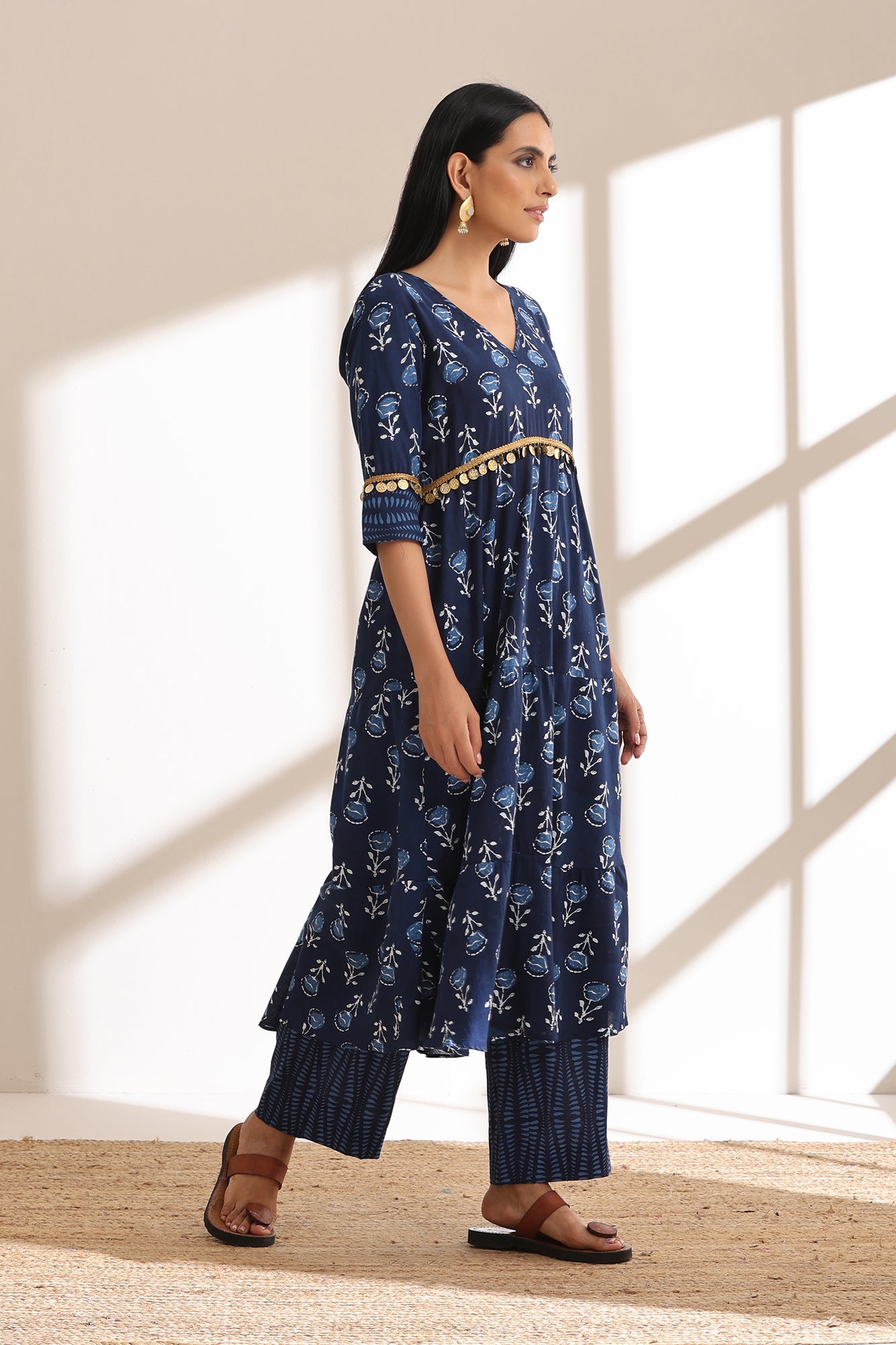 Lapis Blue Rose Kurta Set of 2