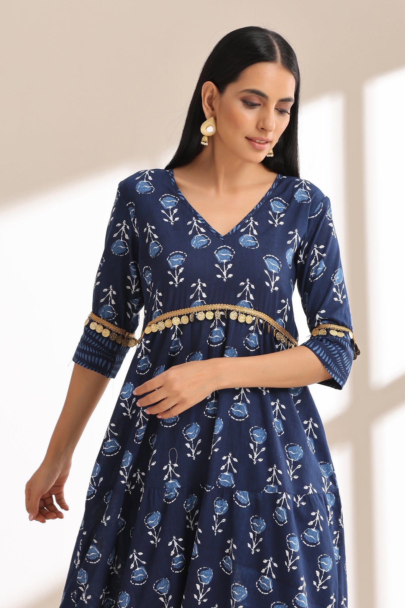 Lapis Blue Rose Kurta Set of 2