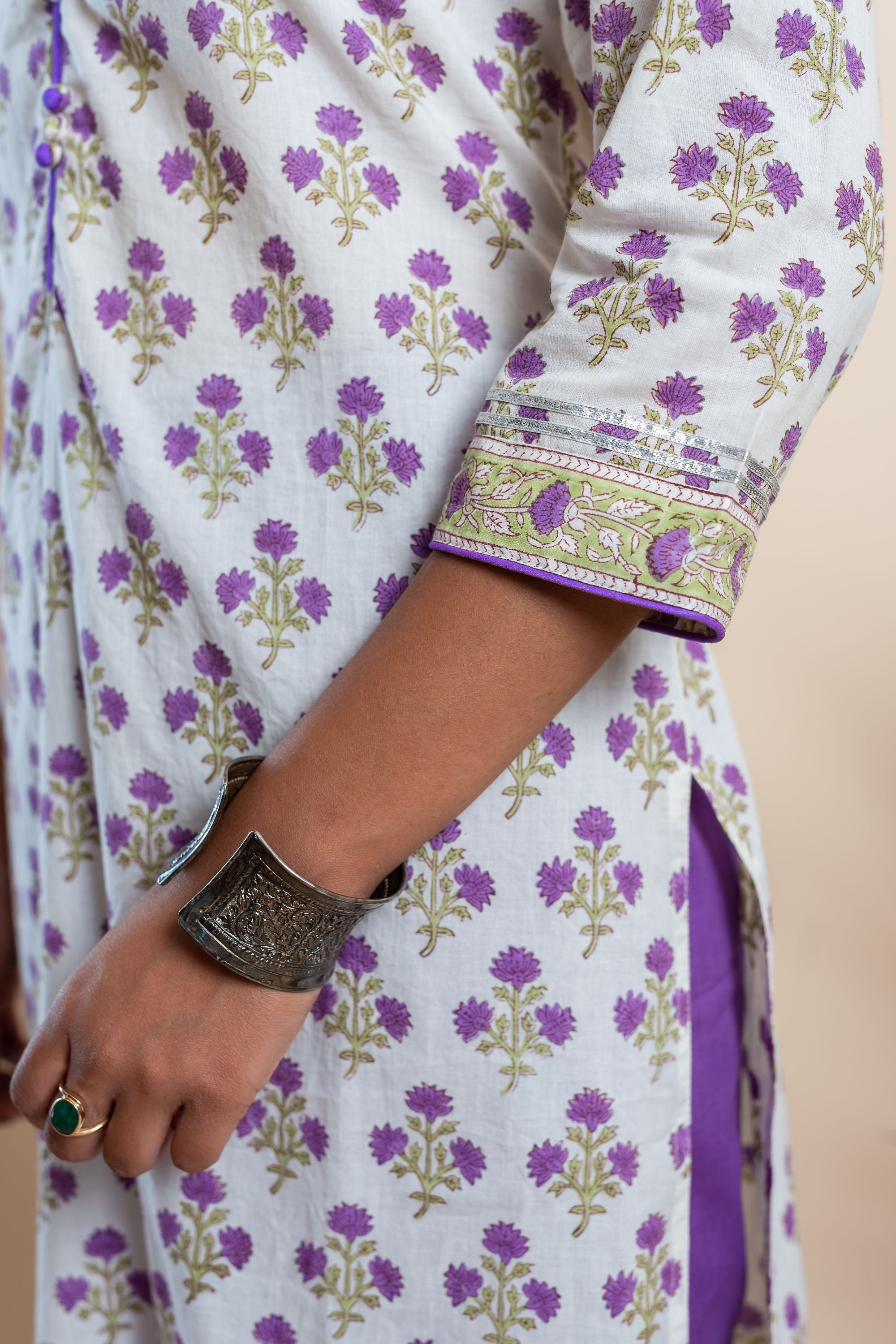 Amethyst Purple Booti Kurta Set of 2