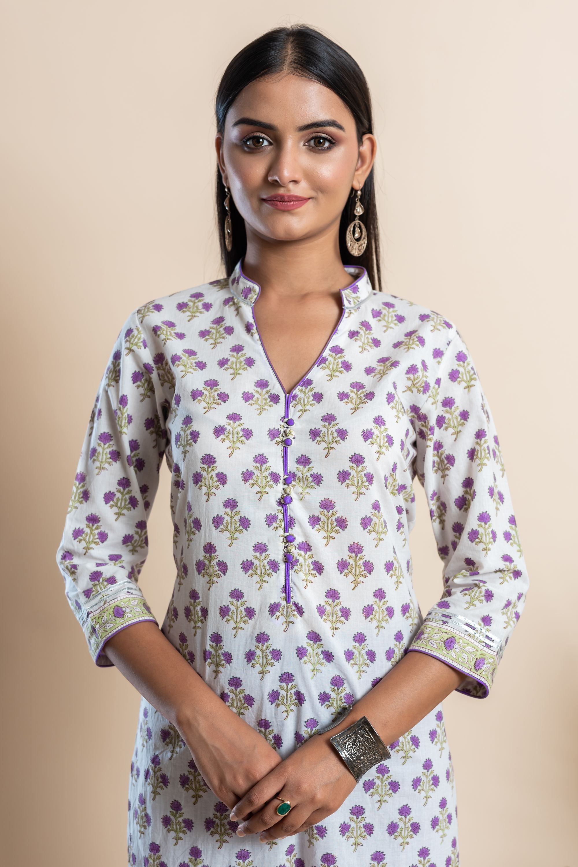 Amethyst Purple Booti Kurta Set of 2