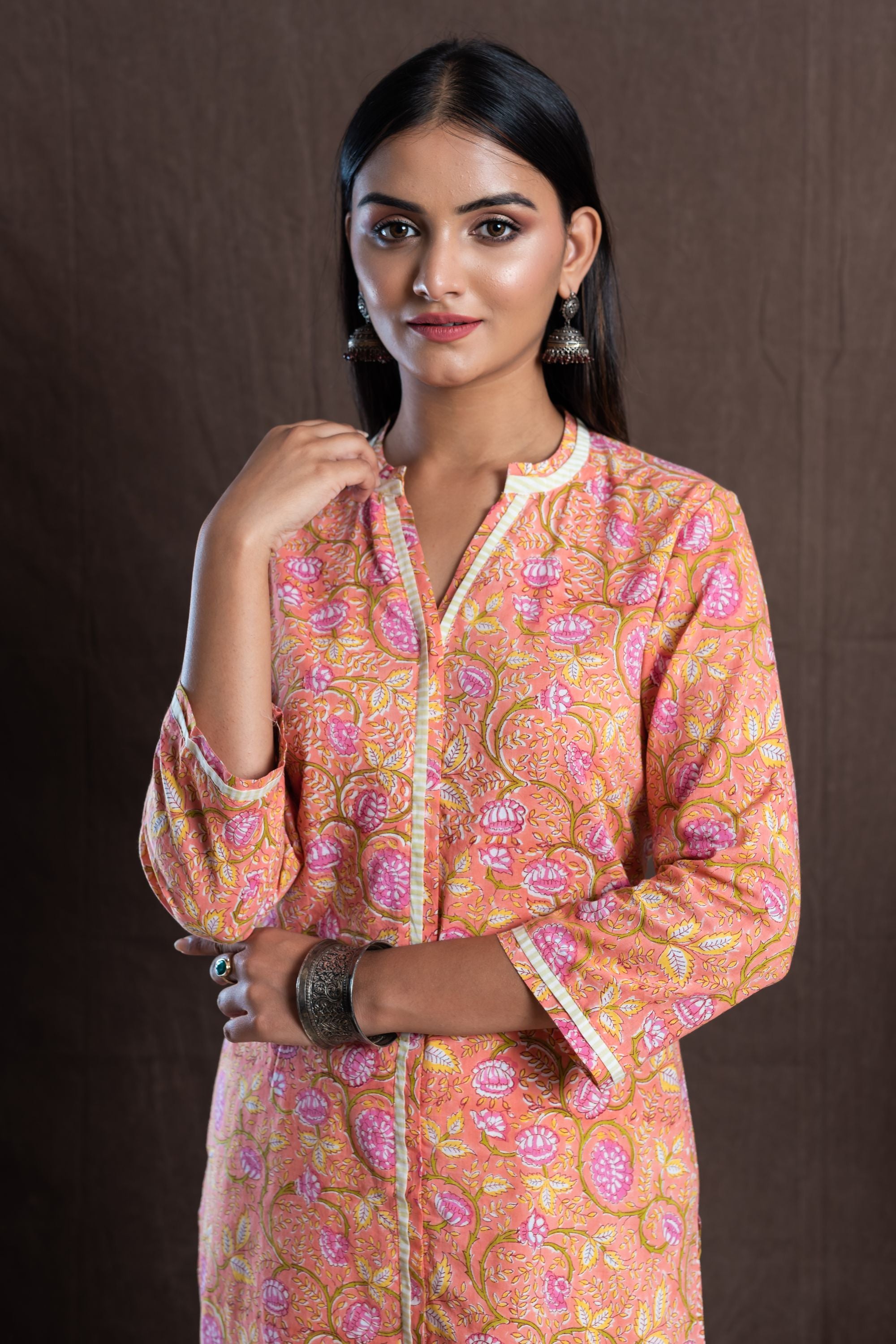 Soothing Peach Kurta Set of 2
