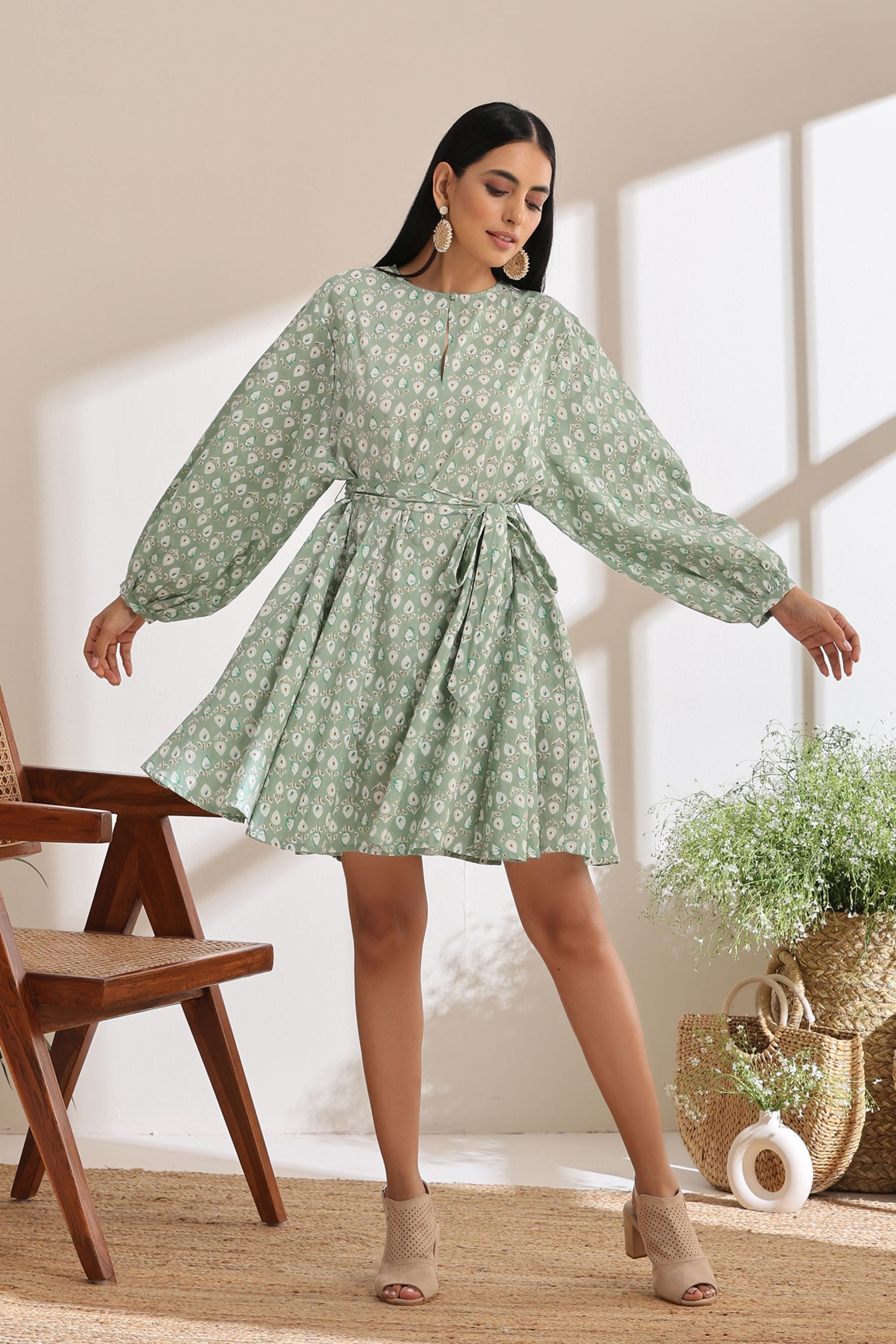Olivia Green Short Dress