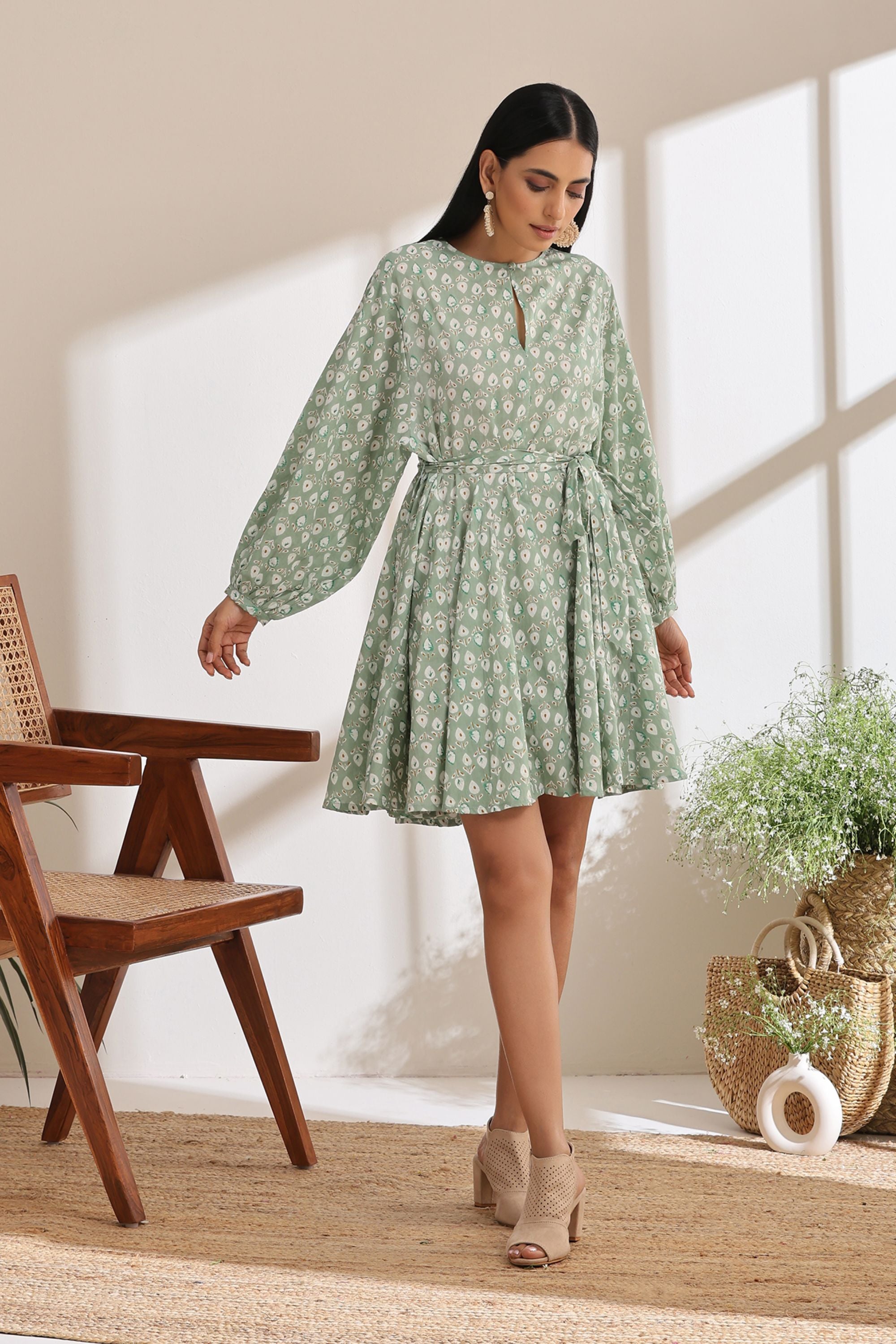 Olivia Green Short Dress