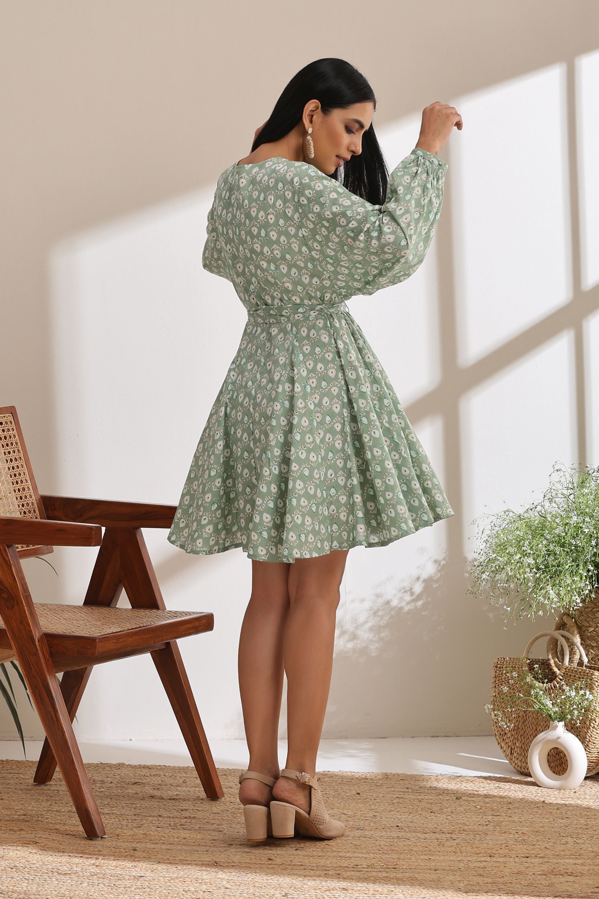 Olivia Green Short Dress