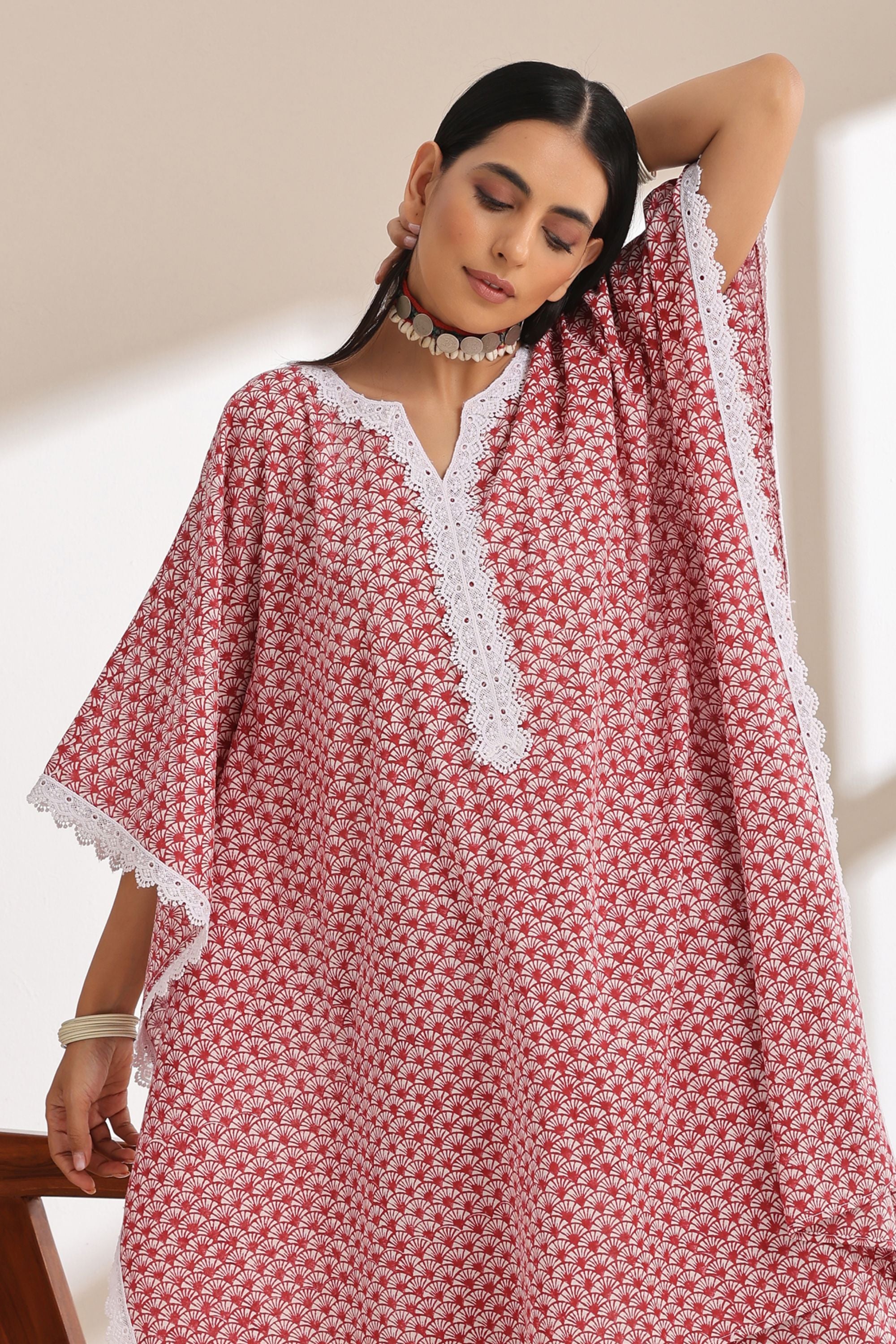 Ruby Red Kaftan Set of 2