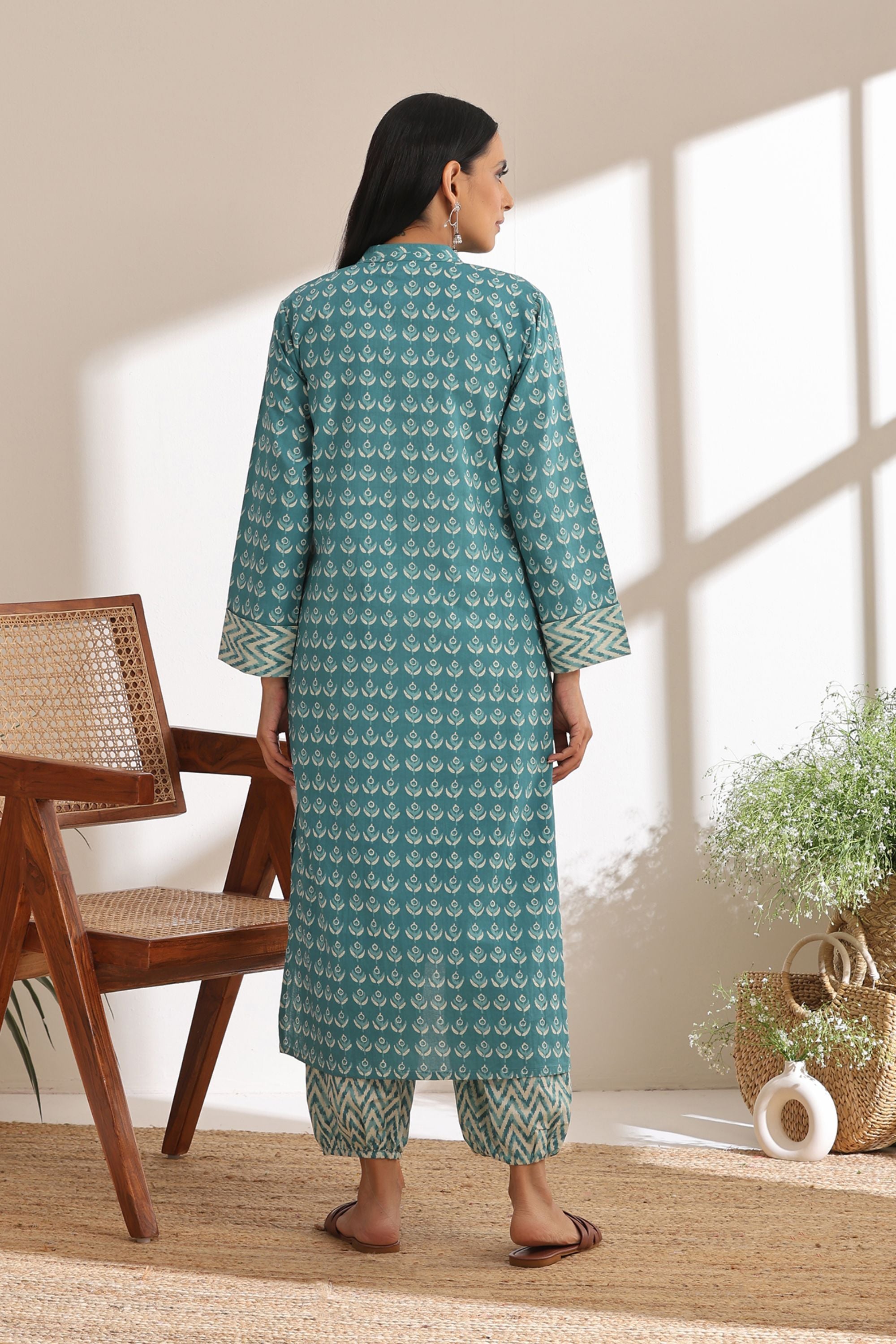 Ava Teal Kurta Set of 2