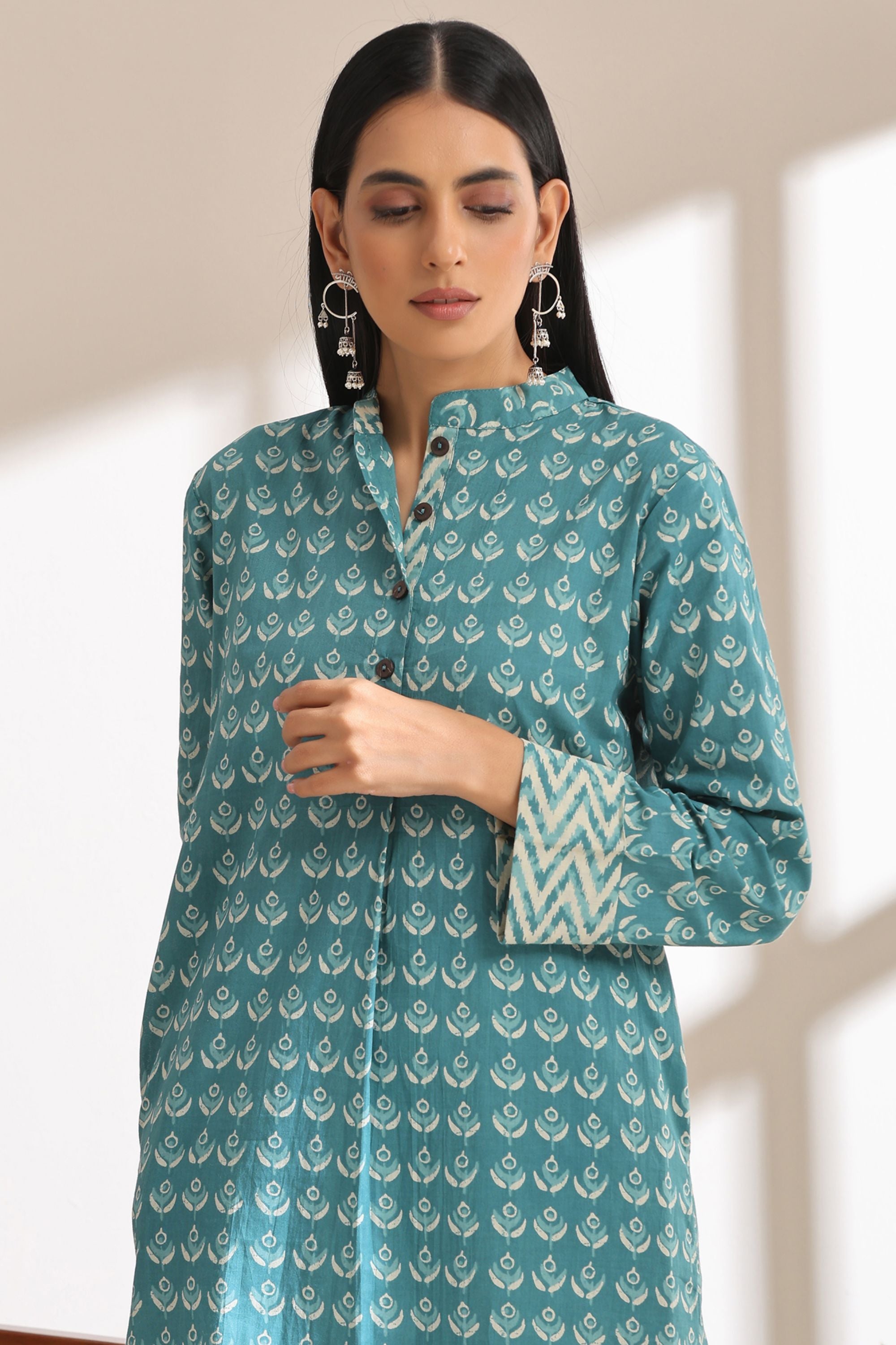 Ava Teal Kurta Set of 2