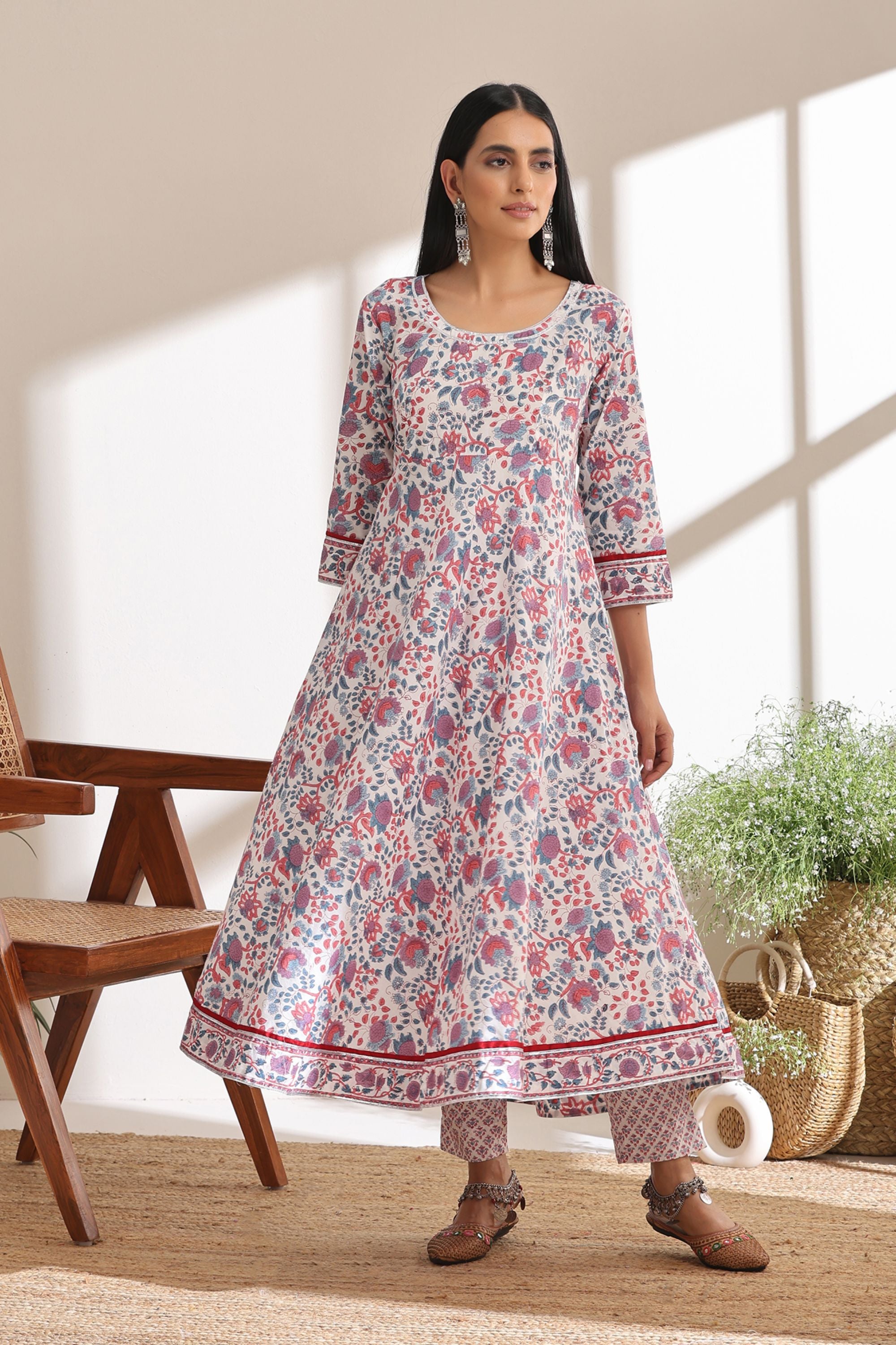Aster Floral Anarkali Set of 3