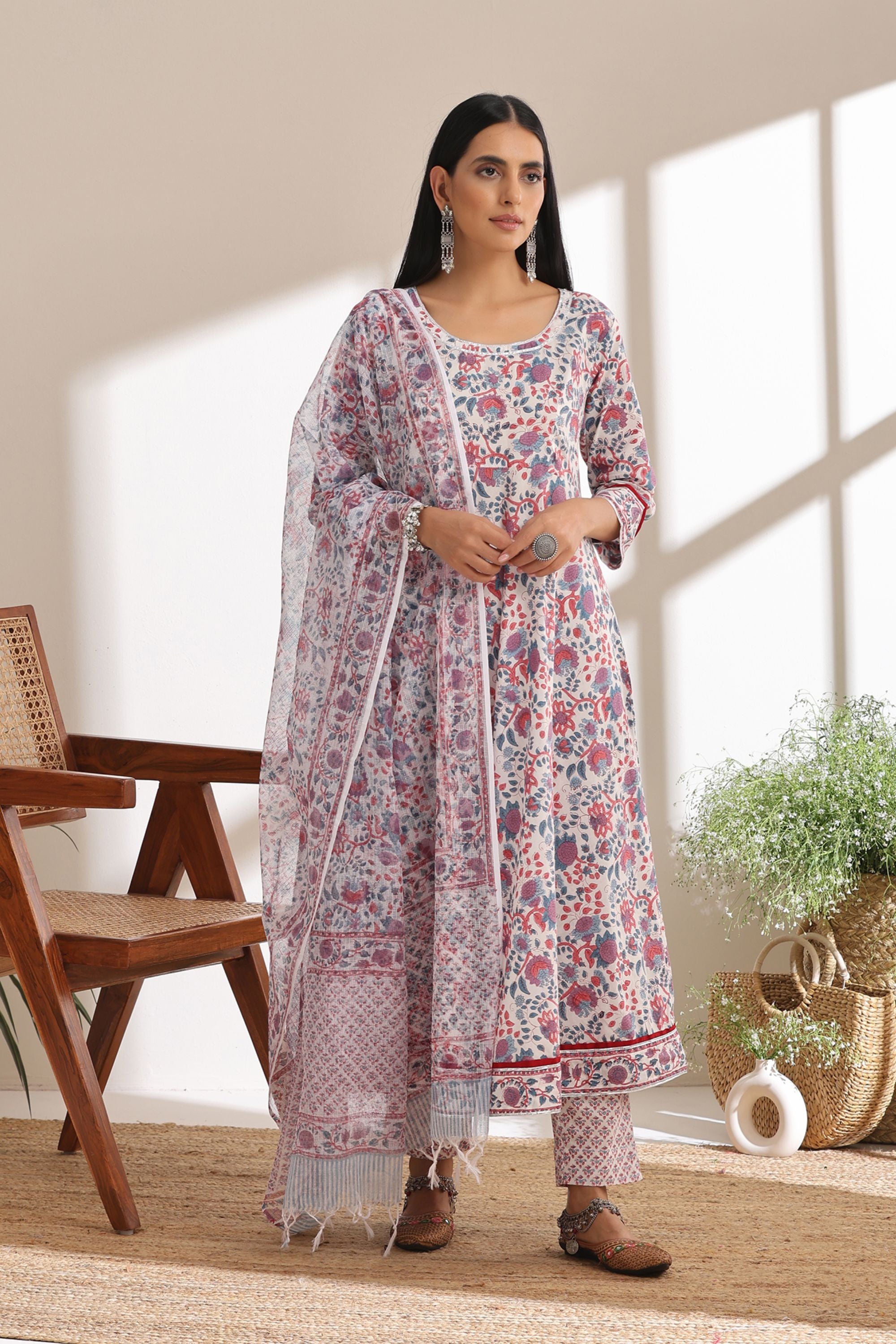 Aster Floral Anarkali Set of 3