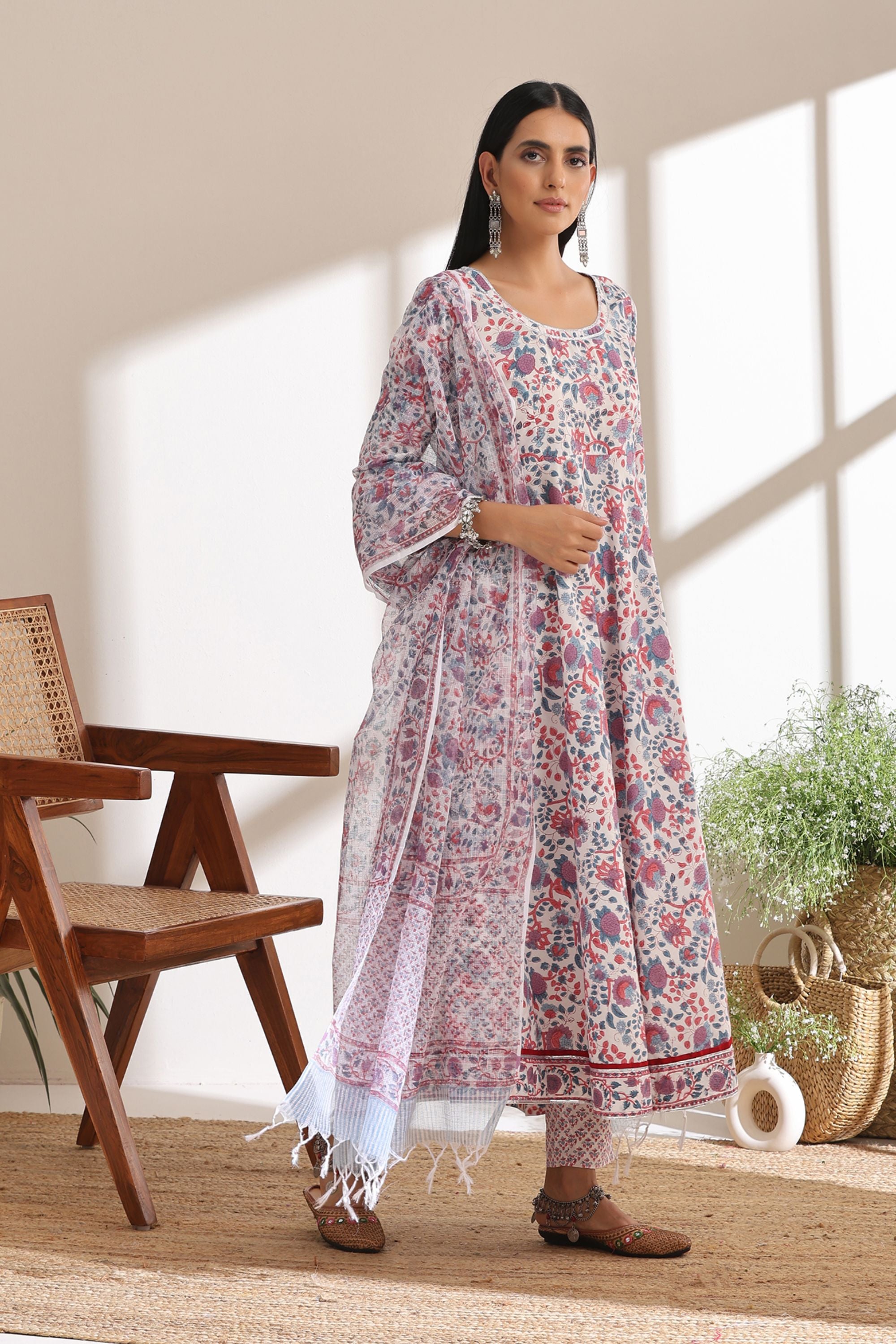 Aster Floral Anarkali Set of 3