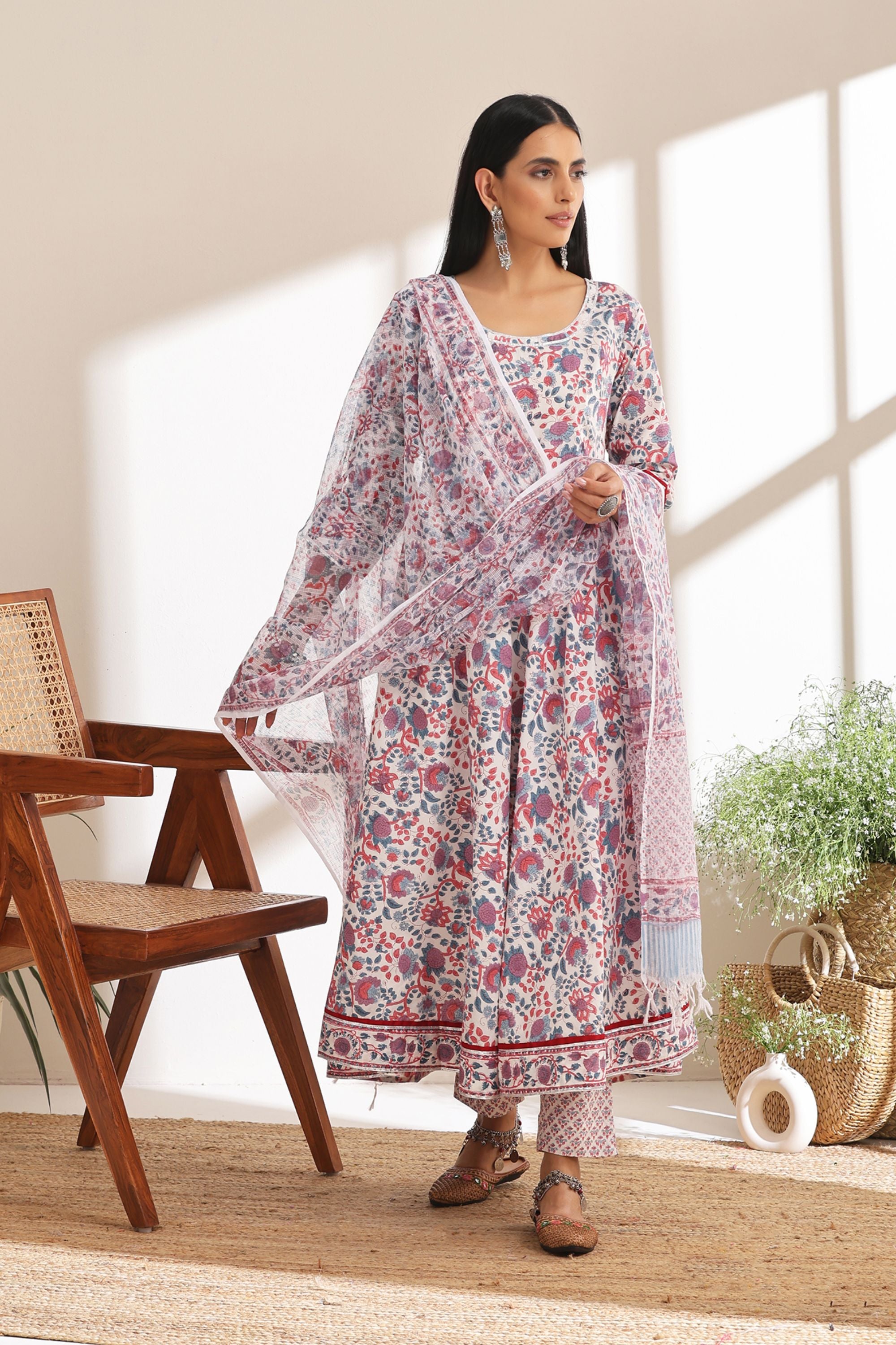 Aster Floral Anarkali Set of 3