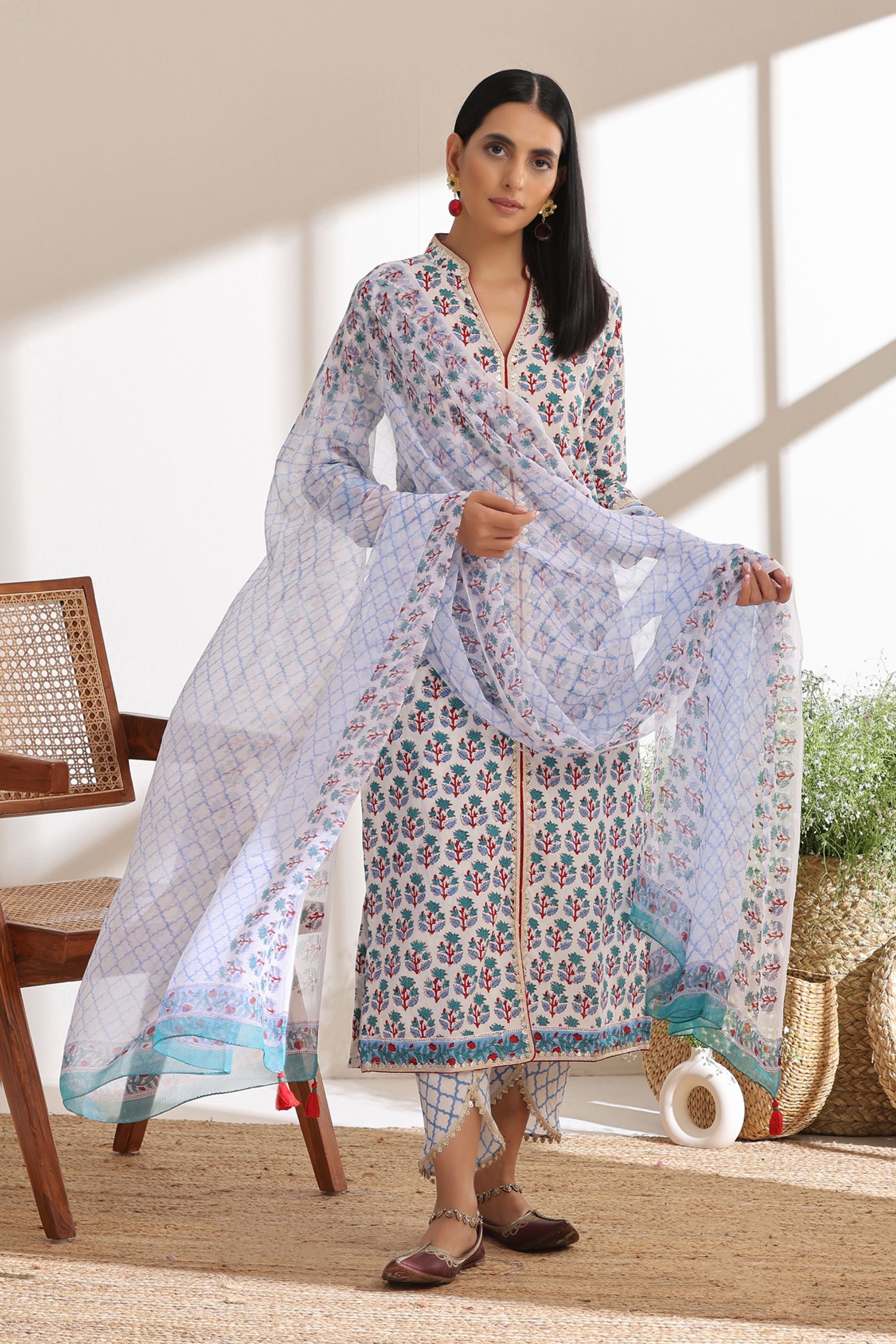 Blue Iris Kurta Set of 3