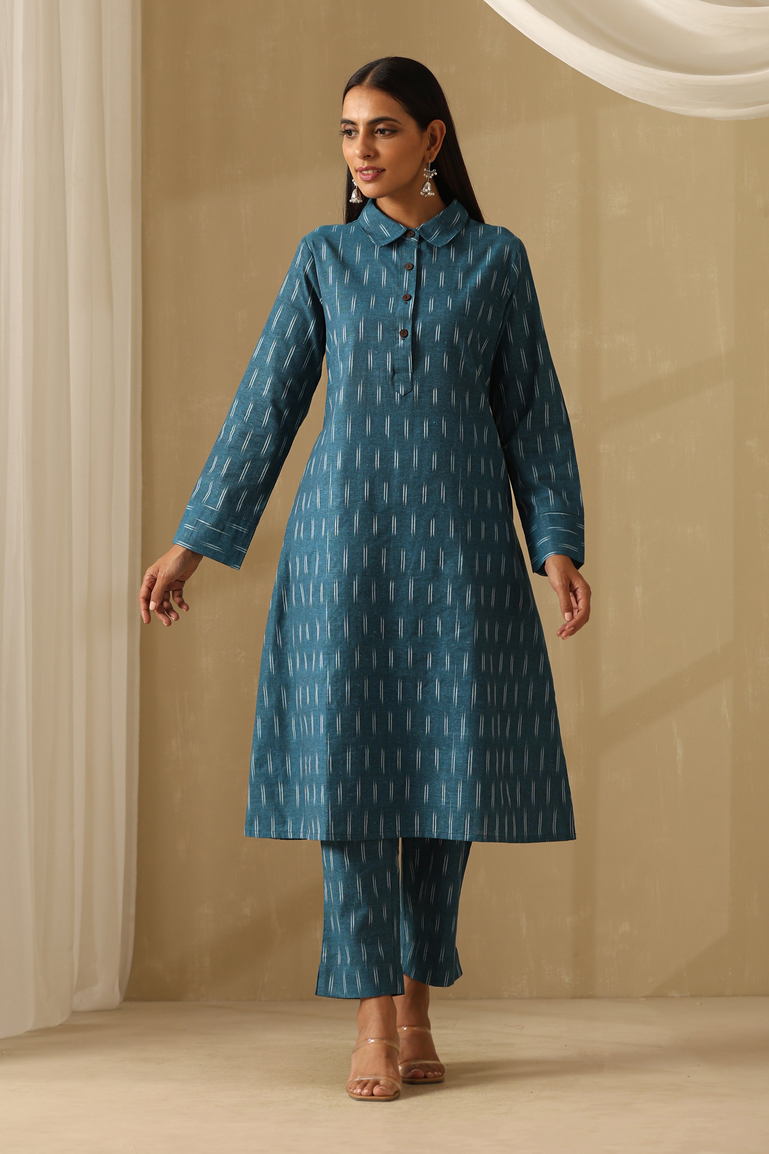 Women s Cotton takeout Ikat Kurti for