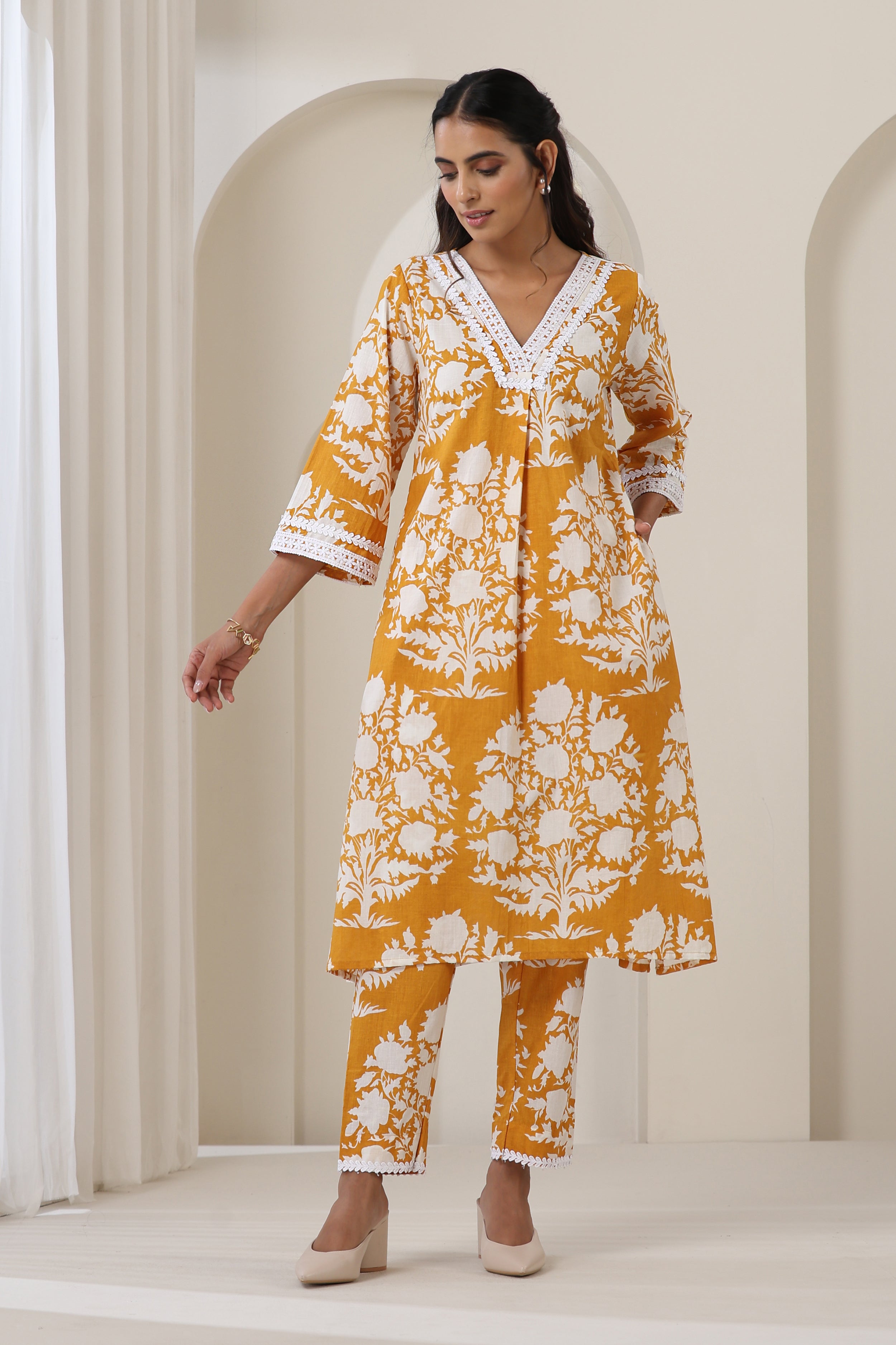 Mustard Sadie Kurta Set of 2