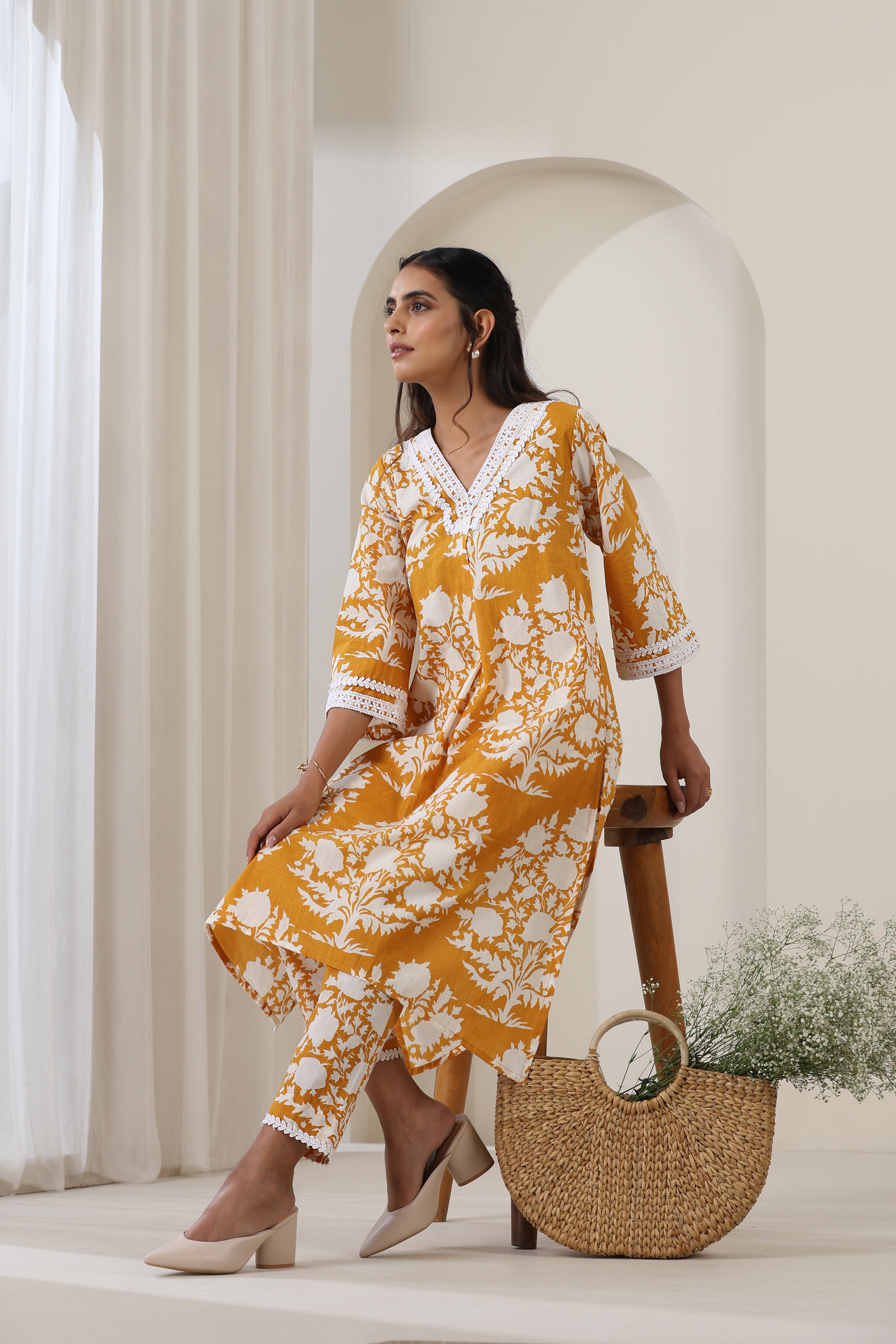 Mustard Sadie Kurta Set of 2