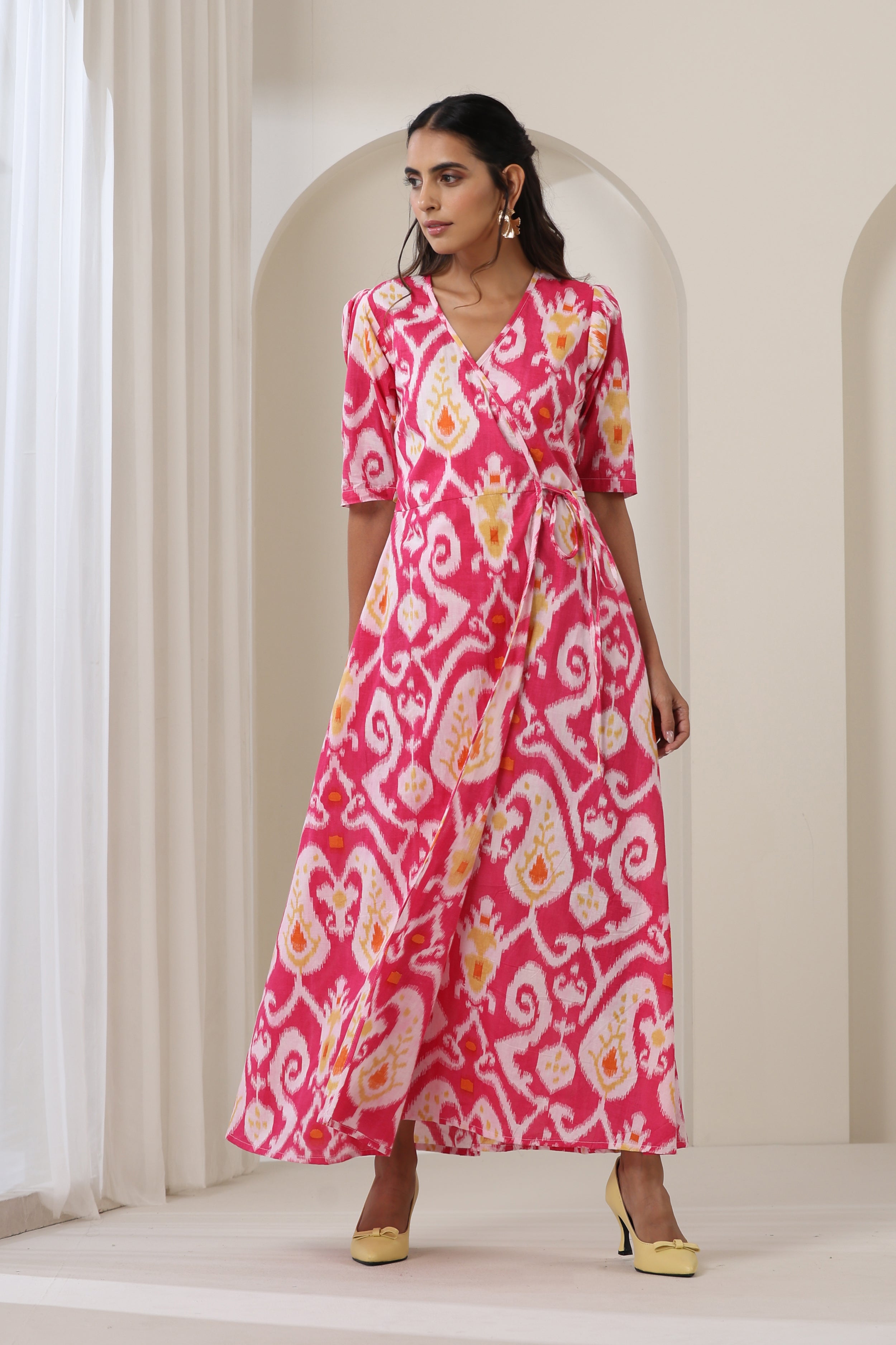 Emily Pink Wrap Dress