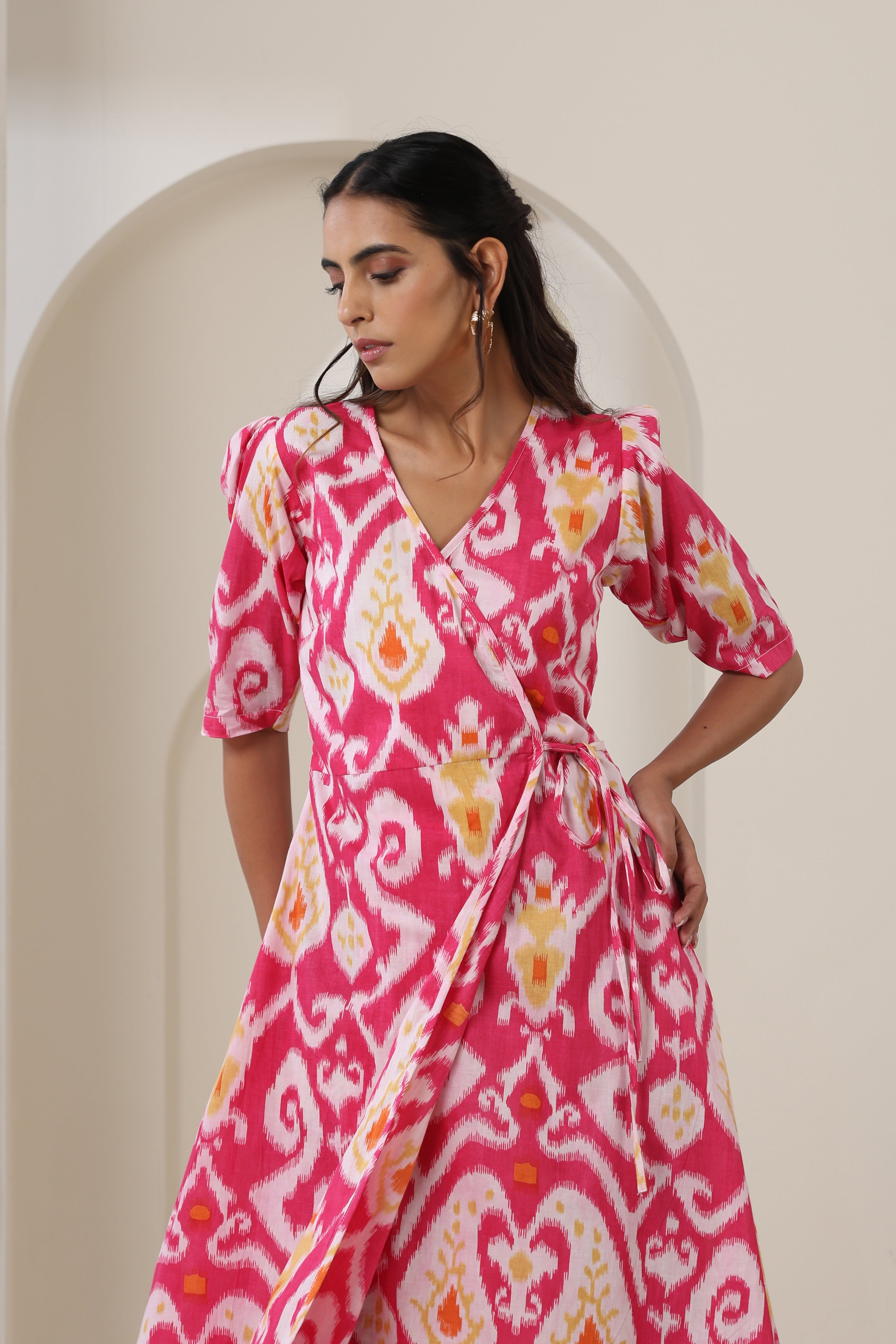 Emily Pink Wrap Dress