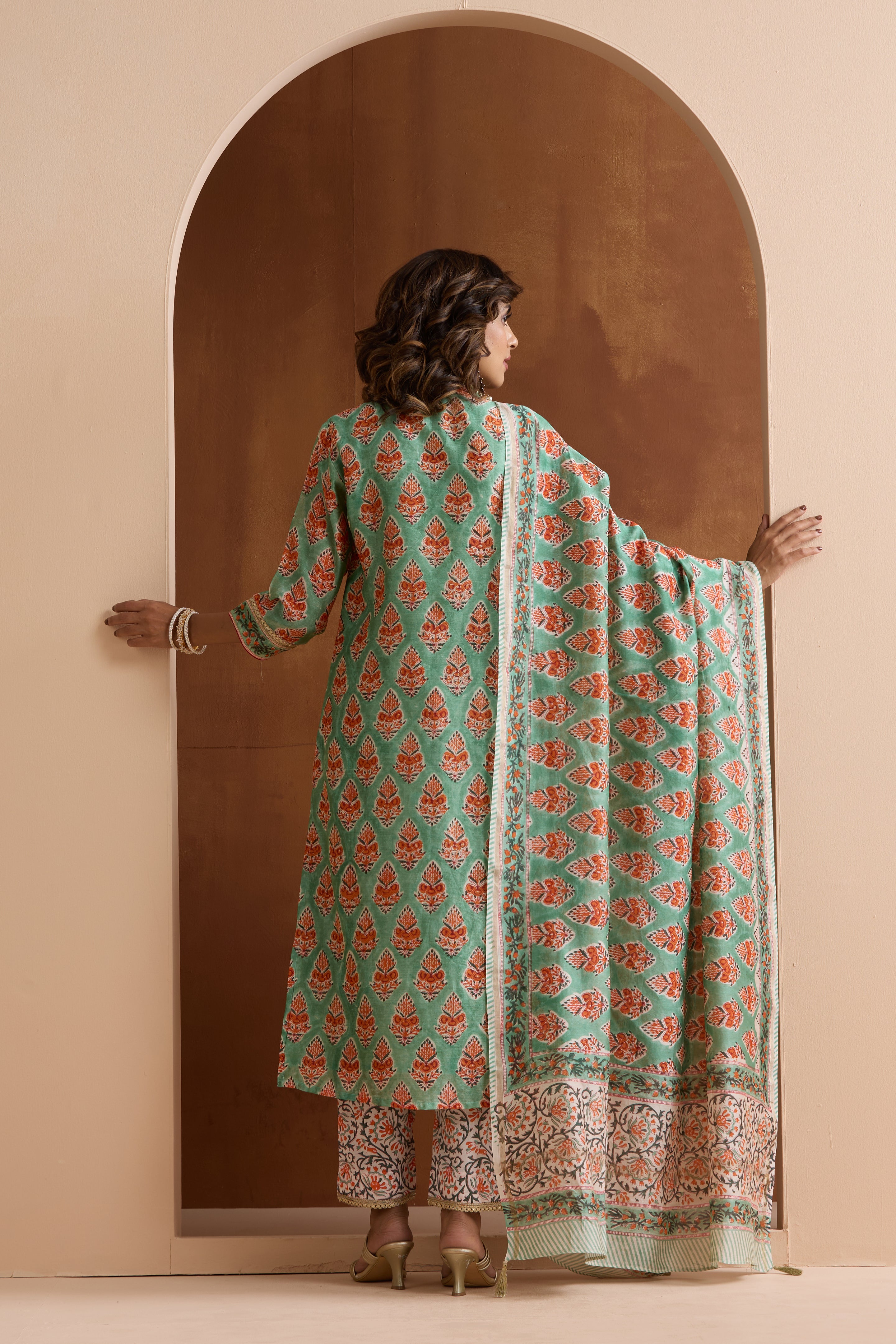 Green Eden Chanderi Kurta Set of 3